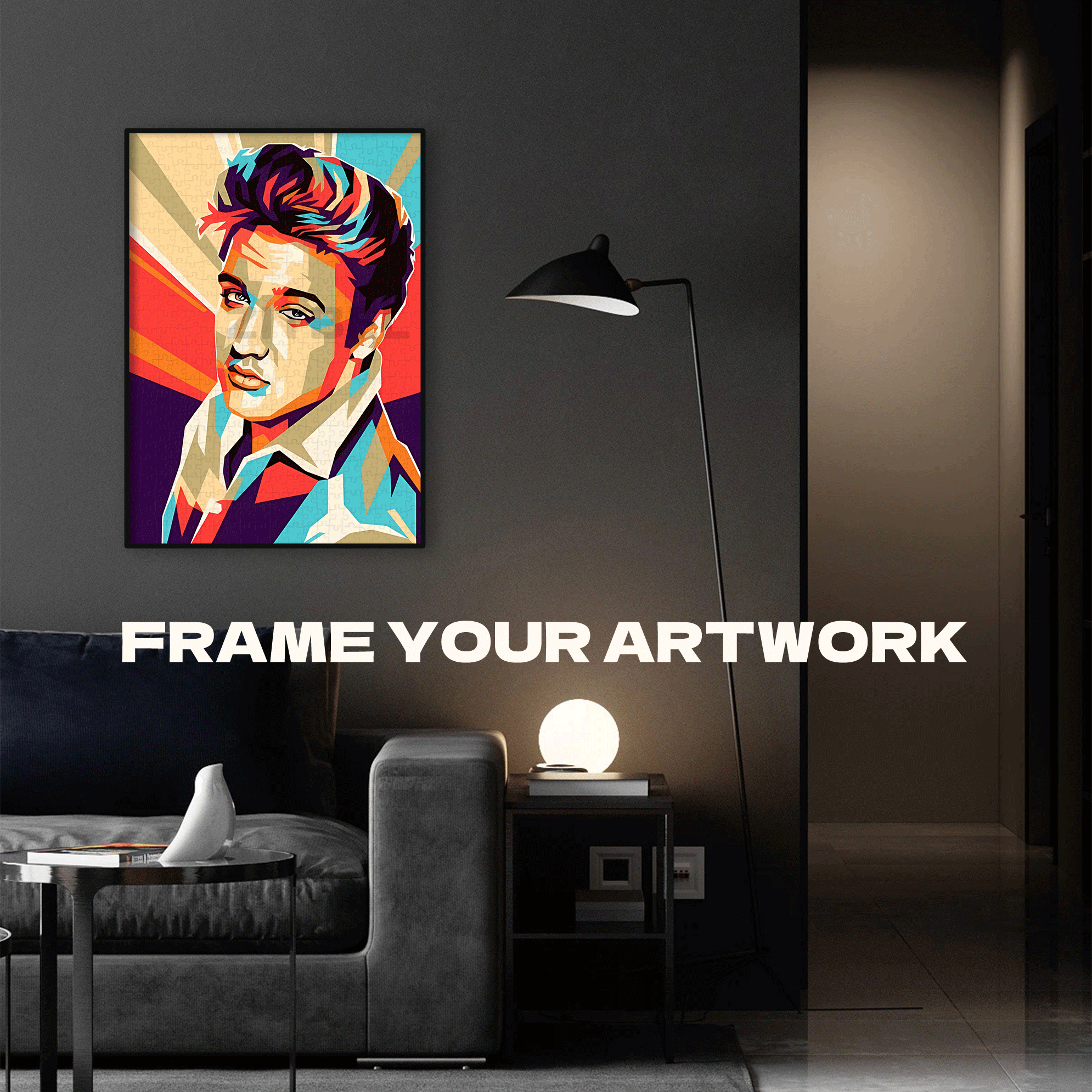 Elvis Presley 500pcs/1000pcs Jigsaw Puzzle, Scratch-Resistant, Interactive Family Game & Brain-Boosting DIY Decor, Perfect for Halloween, Christmas & New Year Gifts, Family Puzzle Game