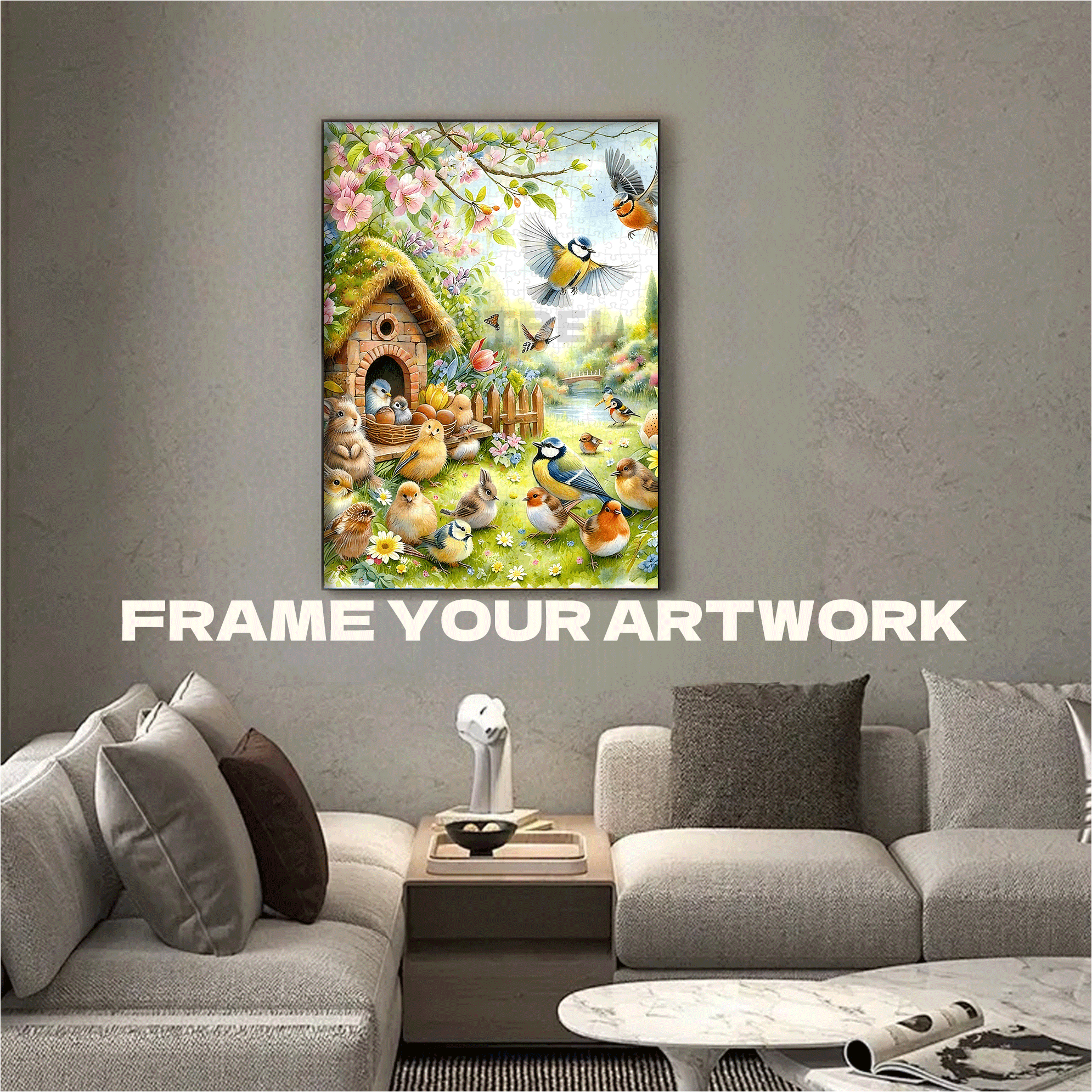 Fantasy Easter Egg 500pcs/1000pcs Jigsaw Puzzle, Scratch-Resistant, Interactive Family Game & Brain-Boosting DIY Decor, Perfect for Halloween, Christmas & New Year Gifts, Family Puzzle Game