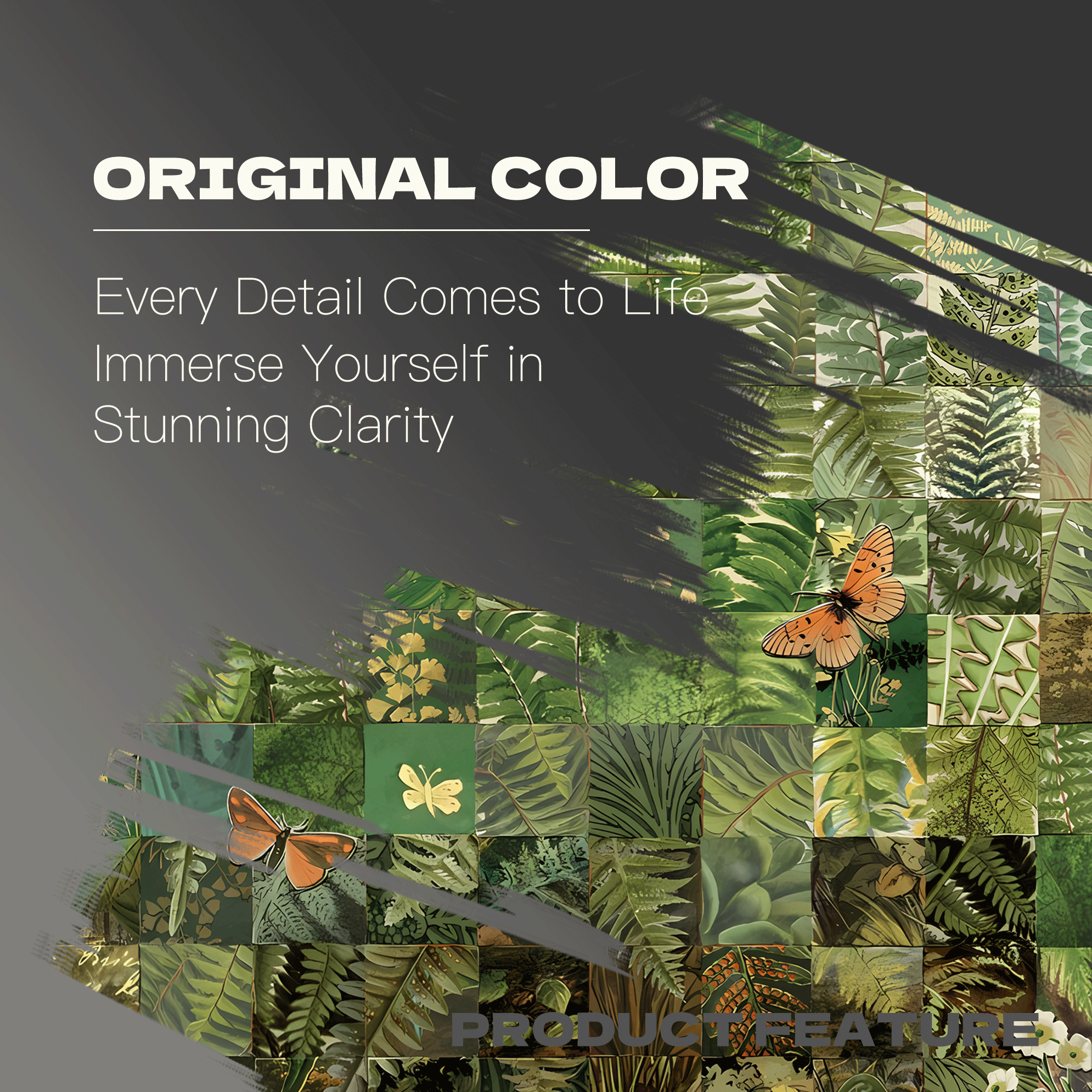 Fern Collage 500pcs/1000pcs Jigsaw Puzzle, Scratch-Resistant, Interactive Family Game & Brain-Boosting DIY Decor, Perfect for Halloween, Christmas & New Year Gifts, Family Puzzle Game