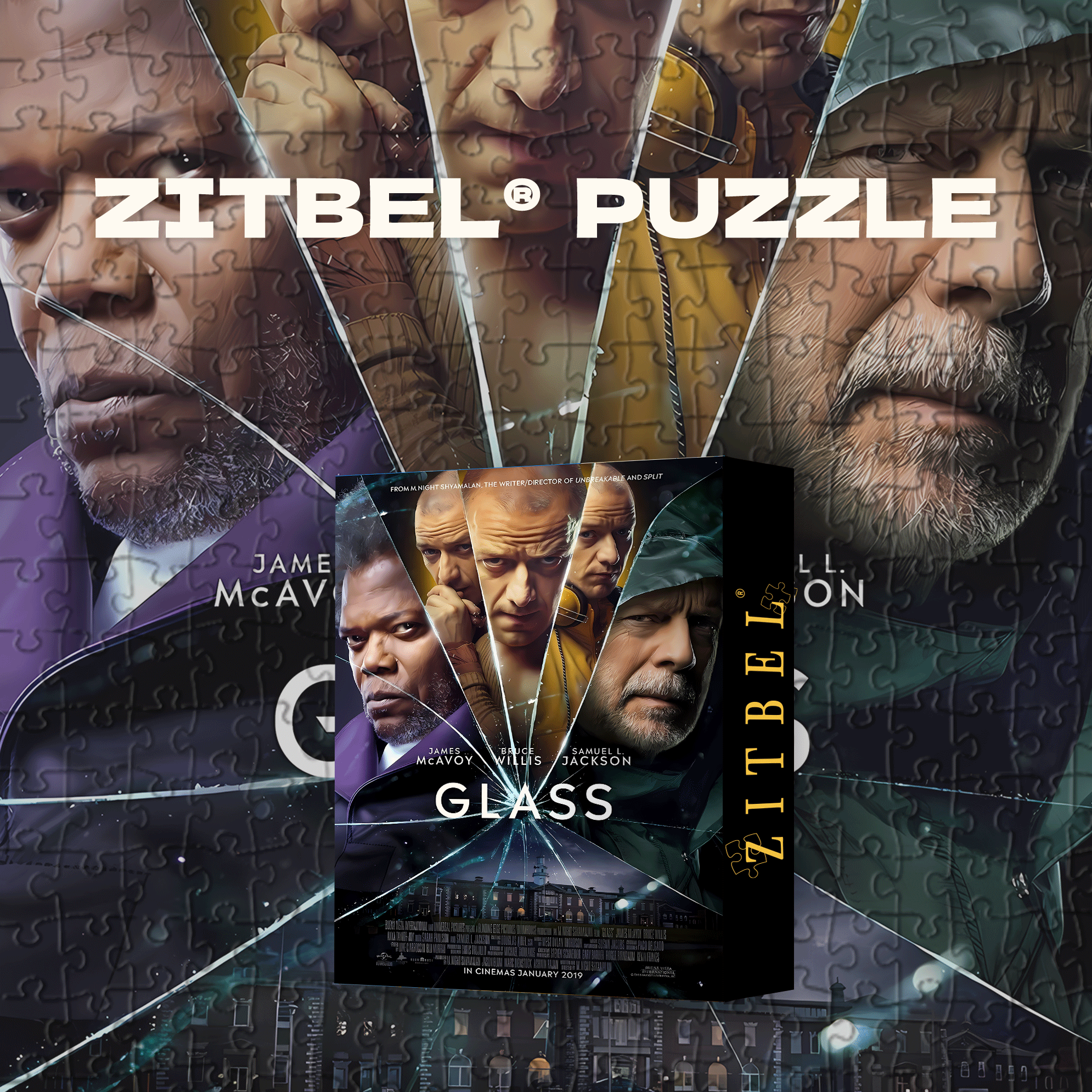 Glass 500pcs/1000pcs Jigsaw Puzzle, Scratch-Resistant, Interactive Family Game & Brain-Boosting DIY Decor, Perfect for Halloween, Christmas & New Year Gifts, Family Puzzle Game