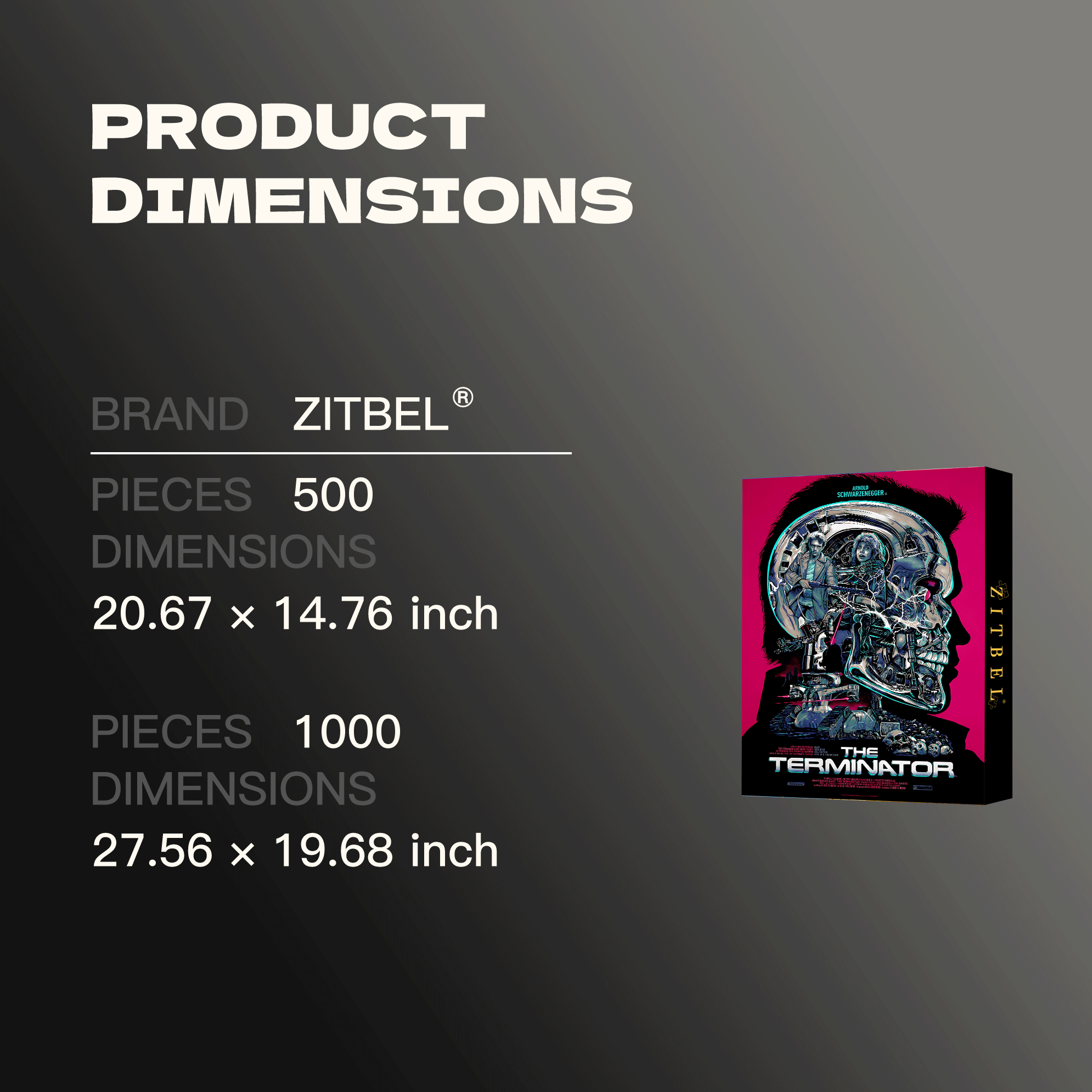 The Terminator (1984) 500pcs/1000pcs Jigsaw Puzzle, Scratch-Resistant, Interactive Family Game & Brain-Boosting DIY Decor, Perfect for Halloween, Christmas & New Year Gifts, Family Puzzle Game