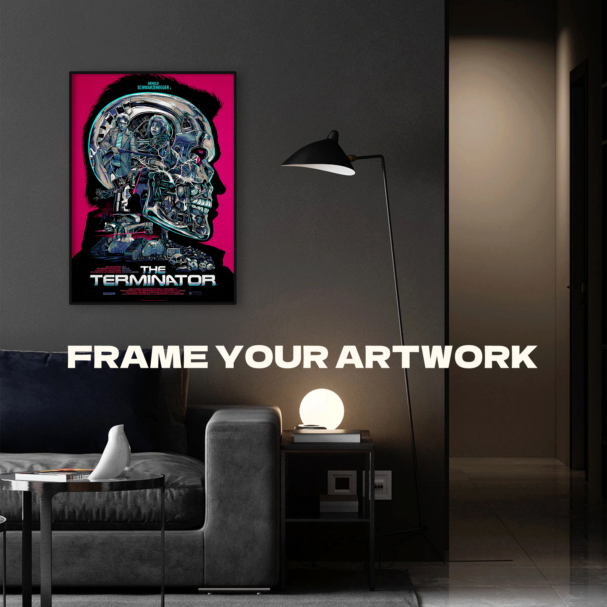 The Terminator (1984) 500pcs/1000pcs Jigsaw Puzzle, Scratch-Resistant, Interactive Family Game & Brain-Boosting DIY Decor, Perfect for Halloween, Christmas & New Year Gifts, Family Puzzle Game