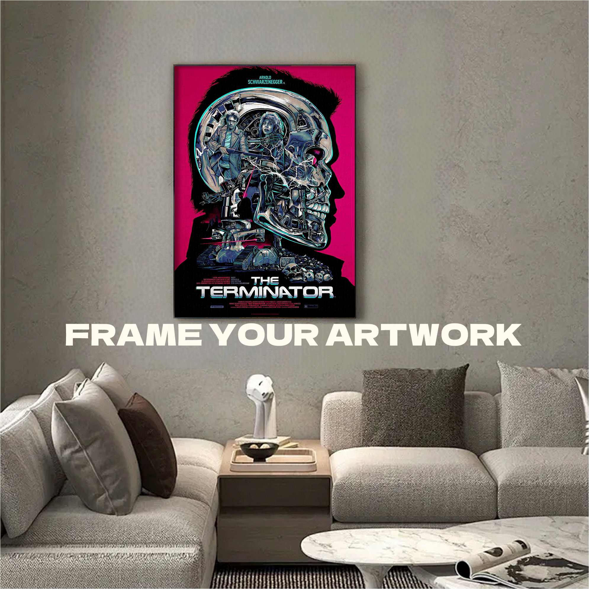 The Terminator (1984) 500pcs/1000pcs Jigsaw Puzzle, Scratch-Resistant, Interactive Family Game & Brain-Boosting DIY Decor, Perfect for Halloween, Christmas & New Year Gifts, Family Puzzle Game