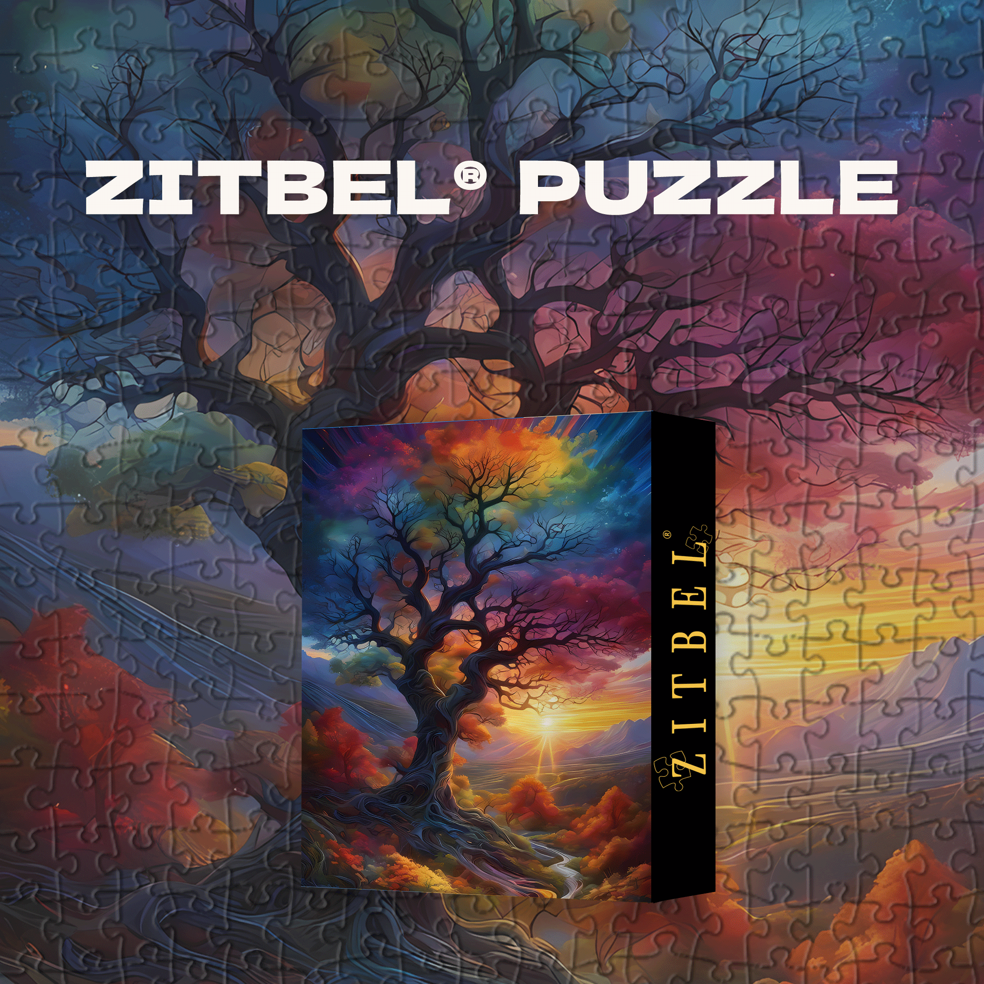 The Tree of Life 500pcs/1000pcs Jigsaw Puzzle, Scratch-Resistant, Interactive Family Game & Brain-Boosting DIY Decor, Perfect for Halloween, Christmas & New Year Gifts, Family Puzzle Game