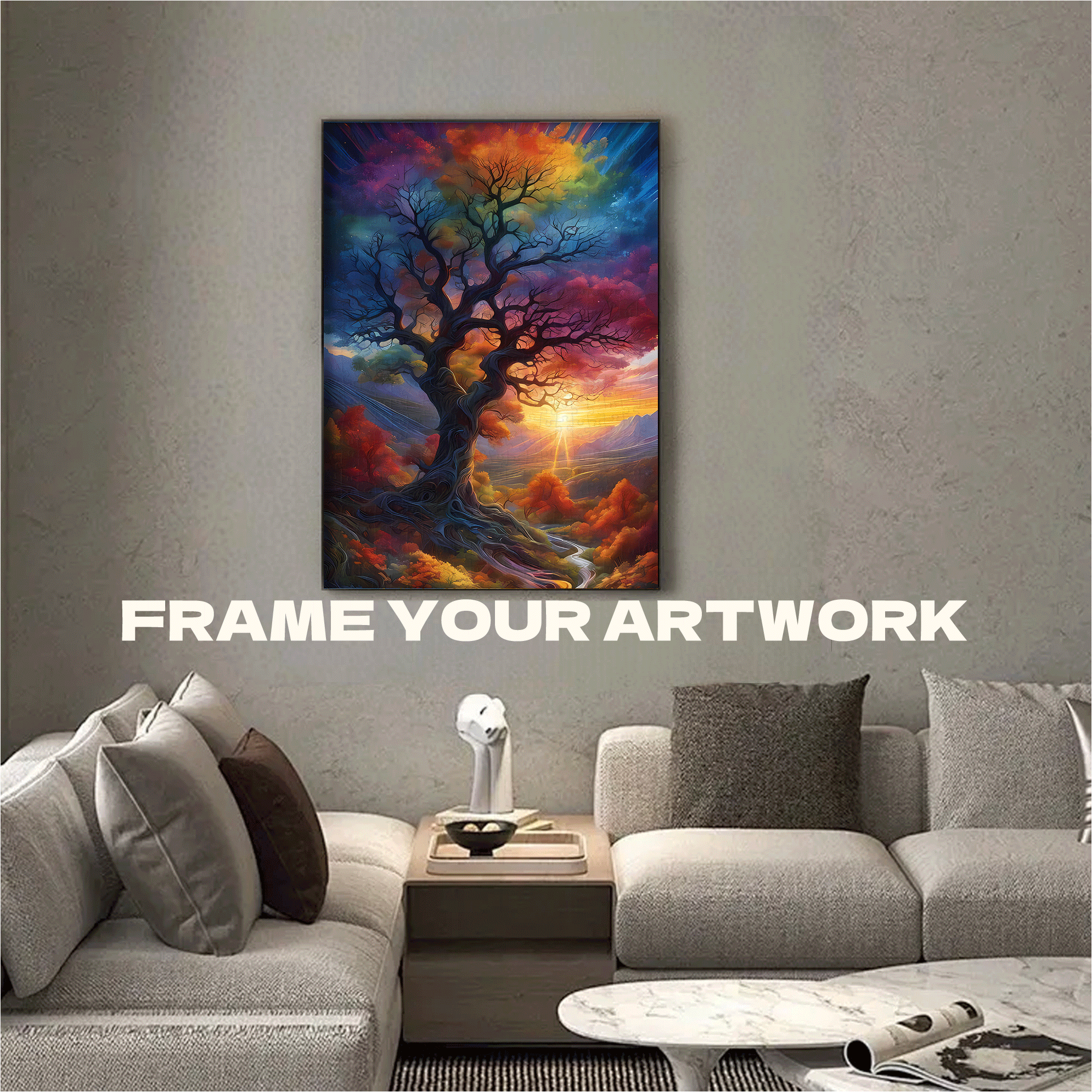 The Tree of Life 500pcs/1000pcs Jigsaw Puzzle, Scratch-Resistant, Interactive Family Game & Brain-Boosting DIY Decor, Perfect for Halloween, Christmas & New Year Gifts, Family Puzzle Game