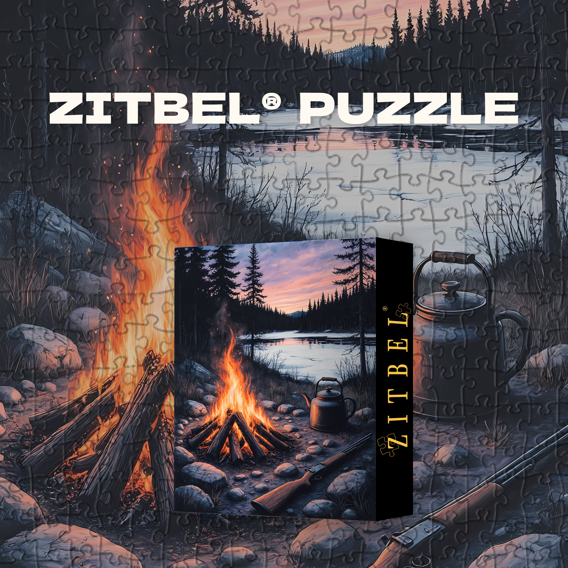 Lakeside Heater 500pcs/1000pcs Jigsaw Puzzle, Scratch-Resistant, Interactive Family Game & Brain-Boosting DIY Decor, Perfect for Halloween, Christmas & New Year Gifts, Family Puzzle Game