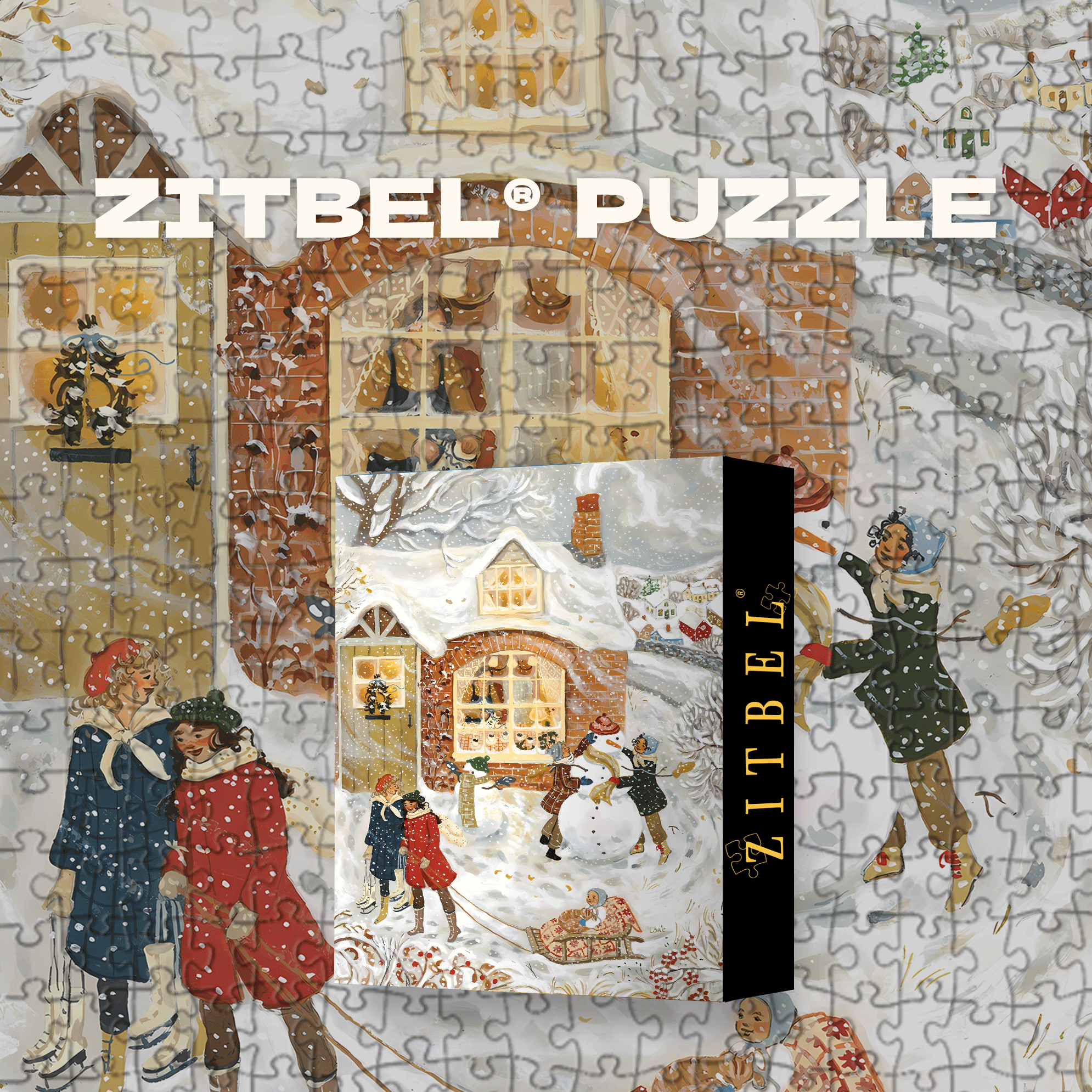 Nor'easter 500pcs/1000pcs Jigsaw Puzzle, Scratch-Resistant, Interactive Family Game & Brain-Boosting DIY Decor, Perfect for Halloween, Christmas & New Year Gifts, Family Puzzle Game