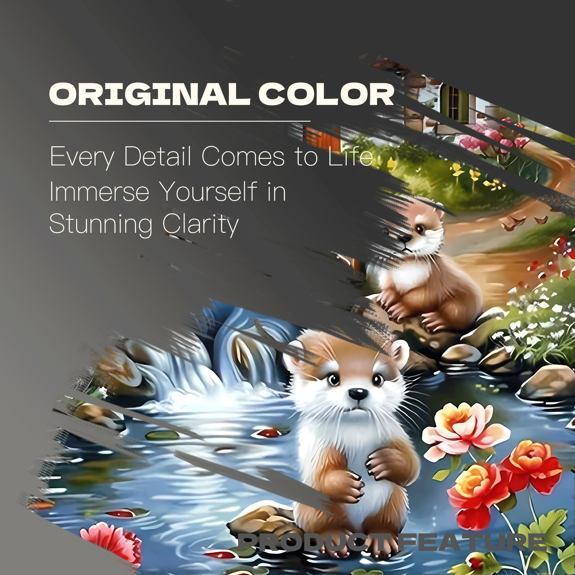 Otters by the Spring Stream 500pcs/1000pcs Jigsaw Puzzle, Scratch-Resistant, Interactive Family Game & Brain-Boosting DIY Decor, Perfect for Halloween, Christmas & New Year Gifts, Family Puzzle Game