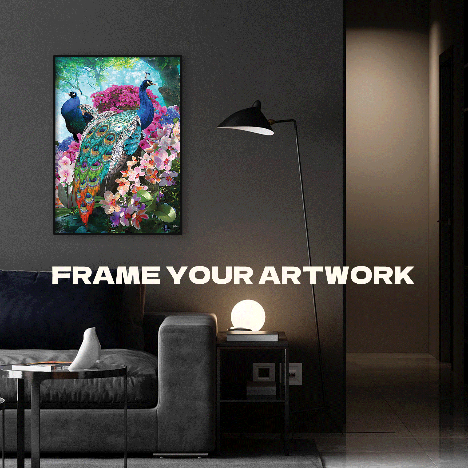 Pretty Peacock 500pcs/1000pcs Jigsaw Puzzle, Scratch-Resistant, Interactive Family Game & Brain-Boosting DIY Decor, Perfect for Halloween, Christmas & New Year Gifts, Family Puzzle Game