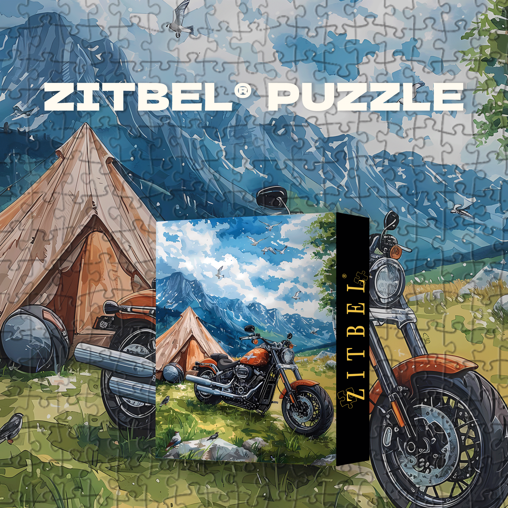 Trails in the Wild Terrain 500pcs/1000pcs Jigsaw Puzzle, Scratch-Resistant, Interactive Family Game & Brain-Boosting DIY Decor, Perfect for Halloween, Christmas & New Year Gifts, Family Puzzle Game