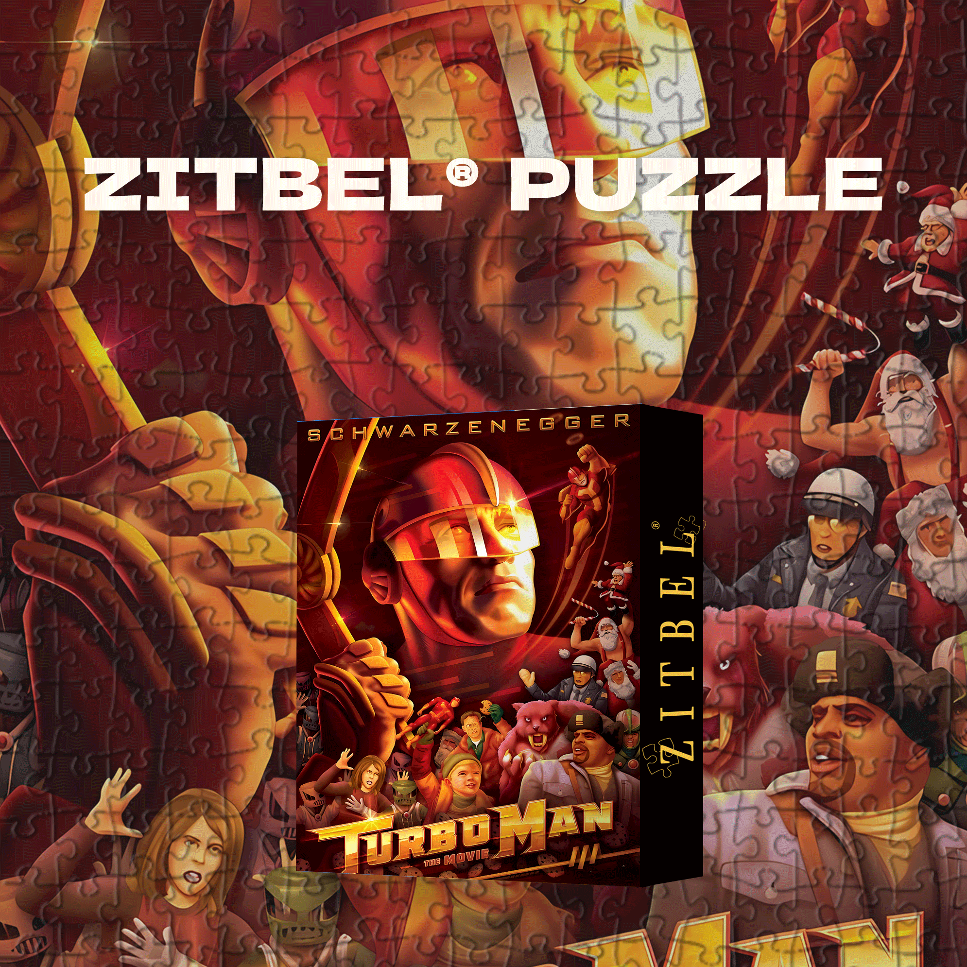 Turbo Man 500pcs/1000pcs Jigsaw Puzzle, Scratch-Resistant, Interactive Family Game & Brain-Boosting DIY Decor, Perfect for Halloween, Christmas & New Year Gifts, Family Puzzle Game