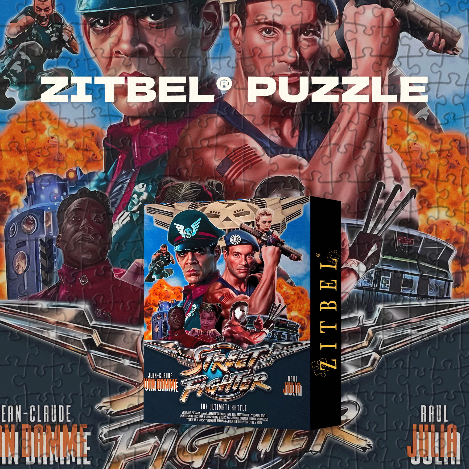 Ultimate Street Battle 500pcs/1000pcs Jigsaw Puzzle, Scratch-Resistant, Interactive Family Game & Brain-Boosting DIY Decor, Perfect for Halloween, Christmas & New Year Gifts, Family Puzzle Game