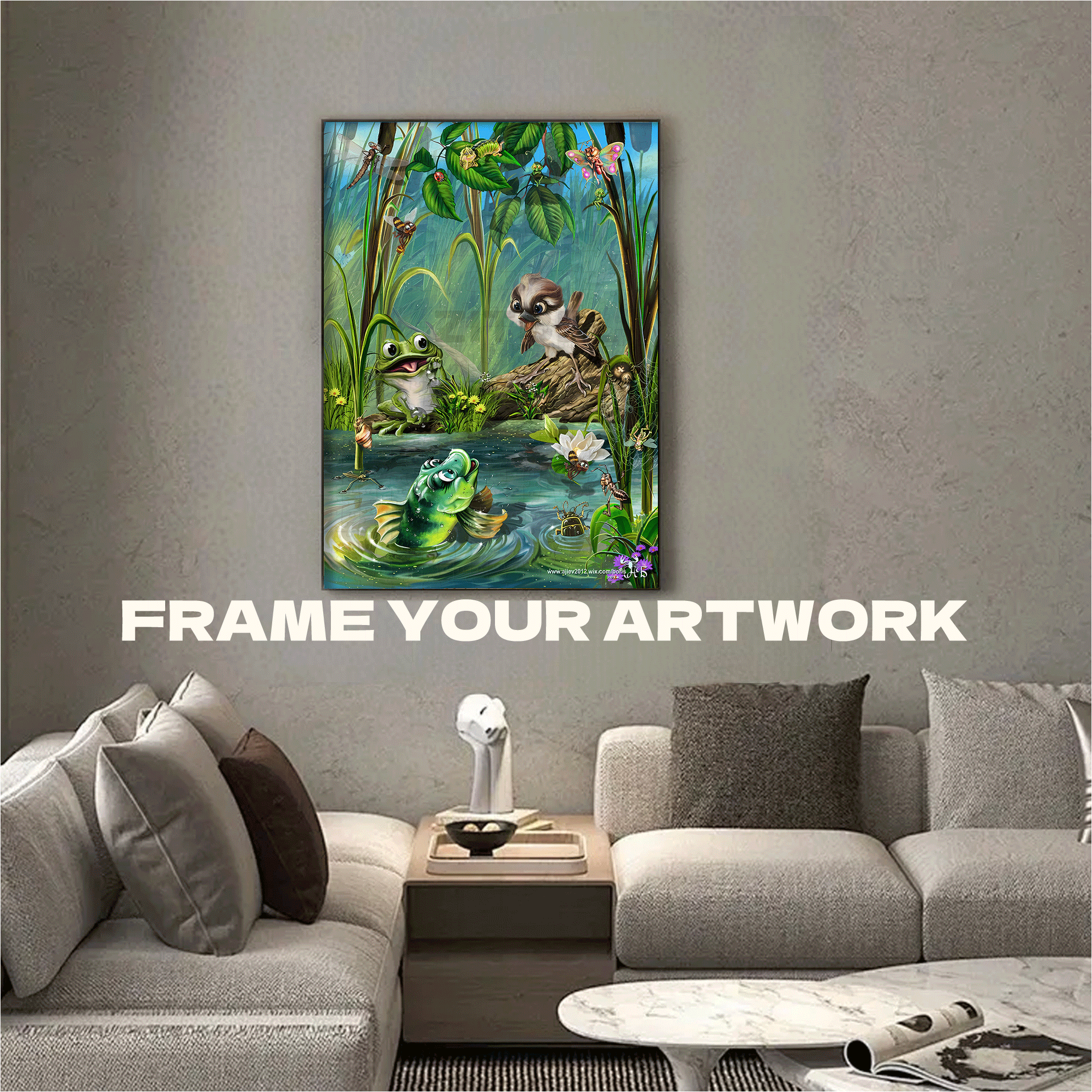 Wetland Creatures' Gathering 500pcs/1000pcs Jigsaw Puzzle, Scratch-Resistant, Interactive Family Game & Brain-Boosting DIY Decor, Perfect for Halloween, Christmas & New Year Gifts, Family Puzzle Game