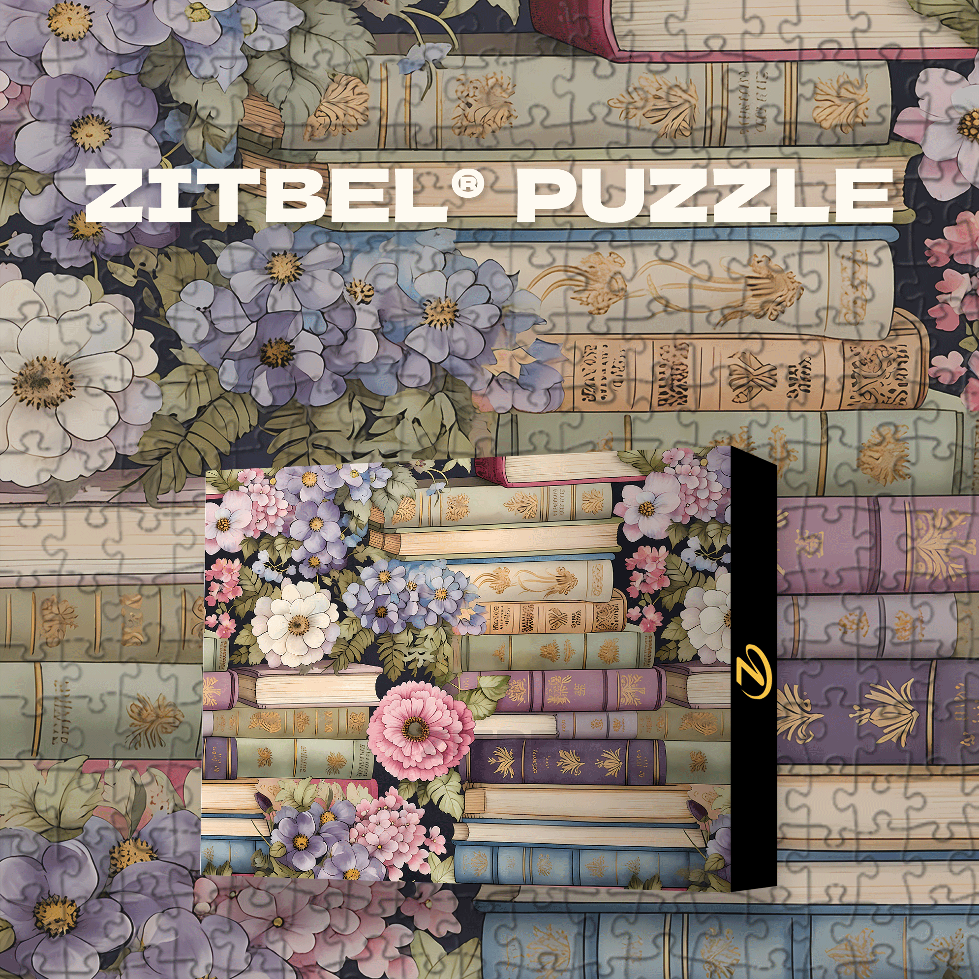 Blooms Between the Pages 500pcs/1000pcs Jigsaw Puzzle, Scratch-Resistant, Interactive Family Game & Brain-Boosting DIY Decor, Perfect for Halloween, Christmas & New Year Gifts, Family Puzzle Game