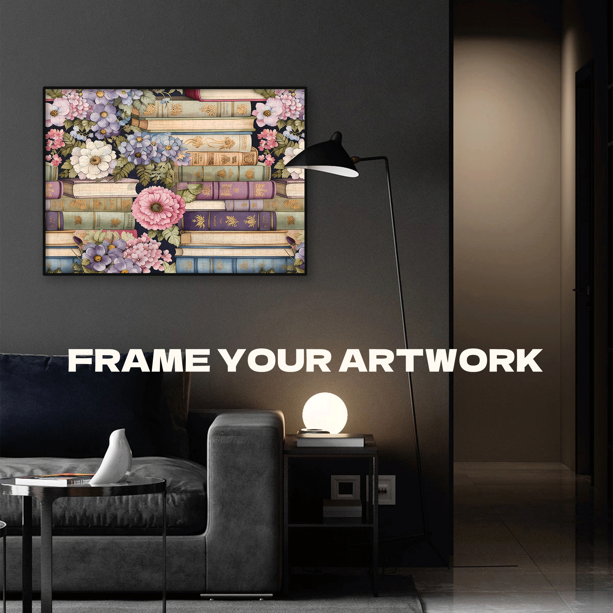Blooms Between the Pages 500pcs/1000pcs Jigsaw Puzzle, Scratch-Resistant, Interactive Family Game & Brain-Boosting DIY Decor, Perfect for Halloween, Christmas & New Year Gifts, Family Puzzle Game