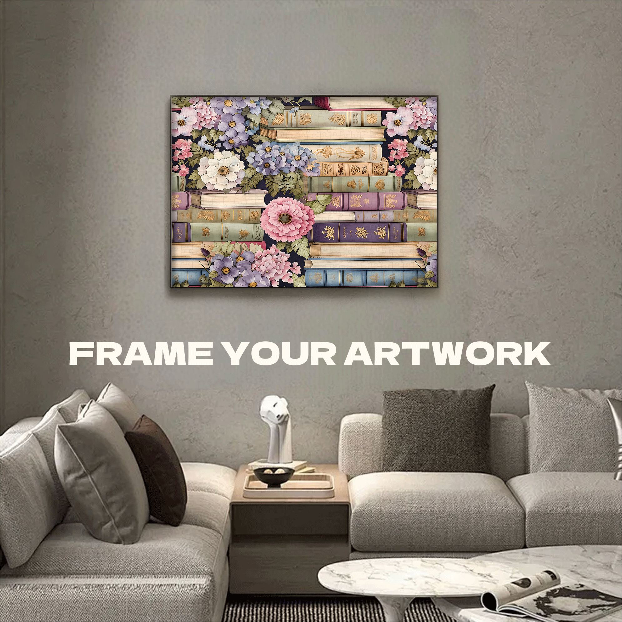 Blooms Between the Pages 500pcs/1000pcs Jigsaw Puzzle, Scratch-Resistant, Interactive Family Game & Brain-Boosting DIY Decor, Perfect for Halloween, Christmas & New Year Gifts, Family Puzzle Game