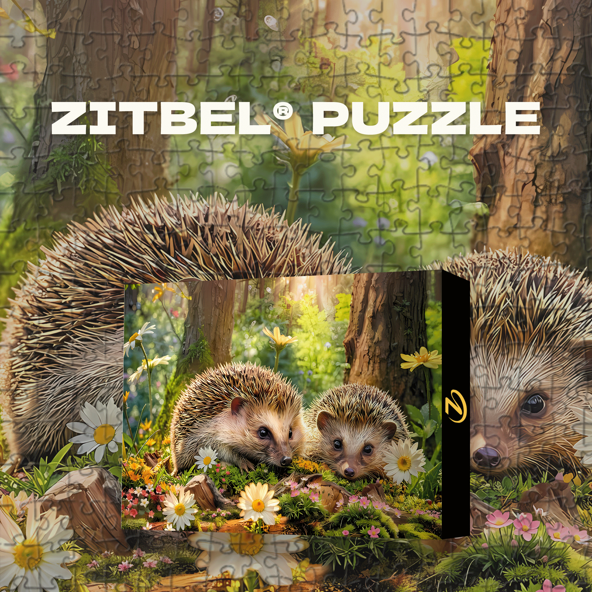 Cute Visitors 500pcs/1000pcs Jigsaw Puzzle, Scratch-Resistant, Interactive Family Game & Brain-Boosting DIY Decor, Perfect for Halloween, Christmas & New Year Gifts, Family Puzzle Game