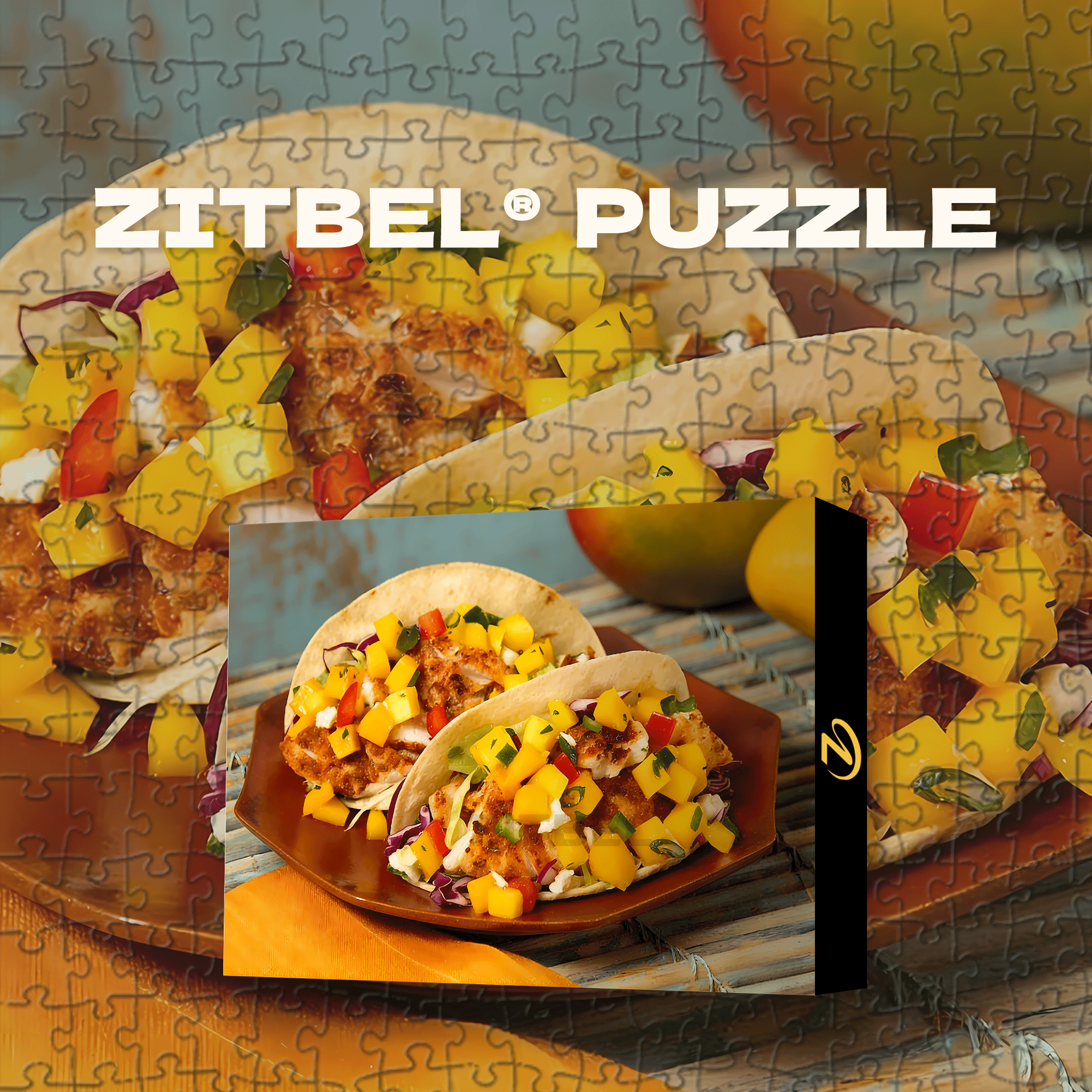 Delicious Taco 500pcs/1000pcs Jigsaw Puzzle, Scratch-Resistant, Interactive Family Game & Brain-Boosting DIY Decor, Perfect for Halloween, Christmas & New Year Gifts, Family Puzzle Game