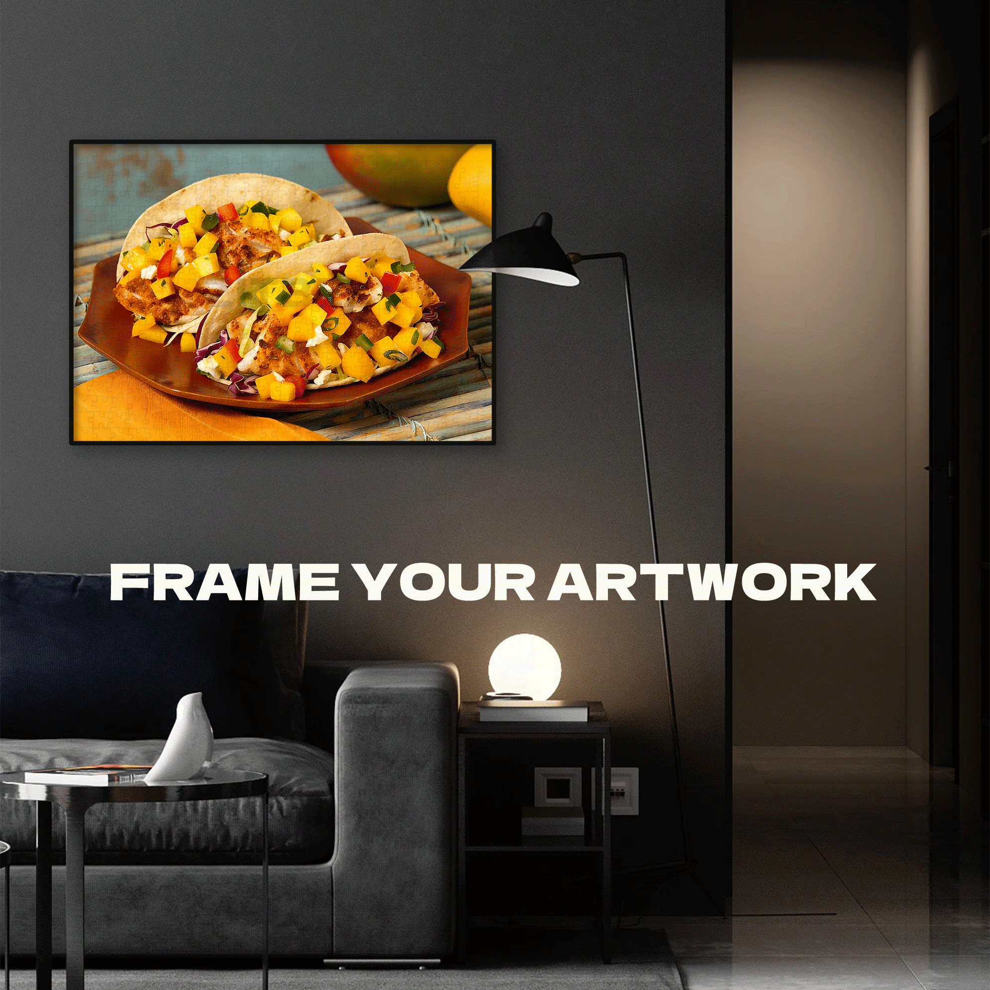 Delicious Taco 500pcs/1000pcs Jigsaw Puzzle, Scratch-Resistant, Interactive Family Game & Brain-Boosting DIY Decor, Perfect for Halloween, Christmas & New Year Gifts, Family Puzzle Game