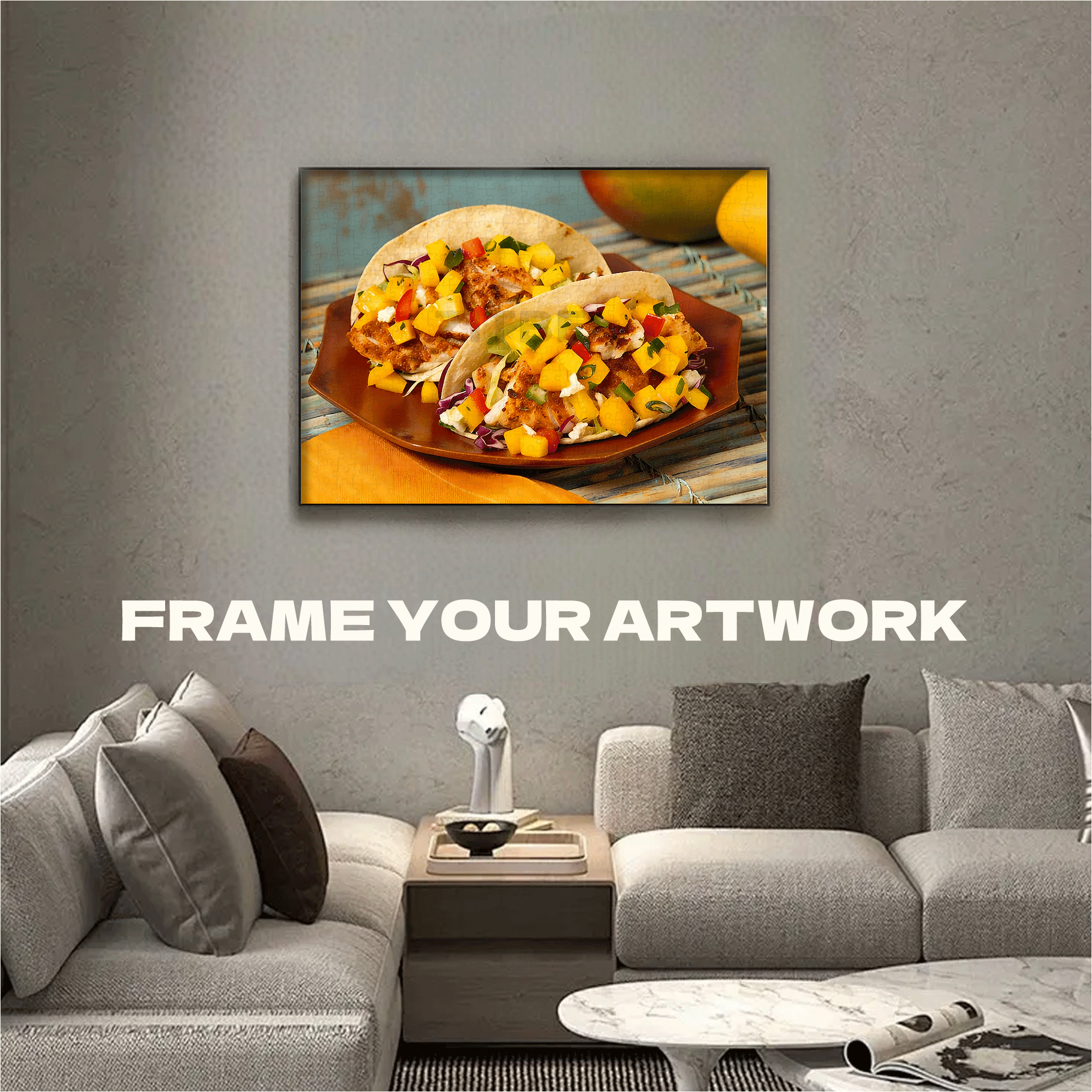 Delicious Taco 500pcs/1000pcs Jigsaw Puzzle, Scratch-Resistant, Interactive Family Game & Brain-Boosting DIY Decor, Perfect for Halloween, Christmas & New Year Gifts, Family Puzzle Game