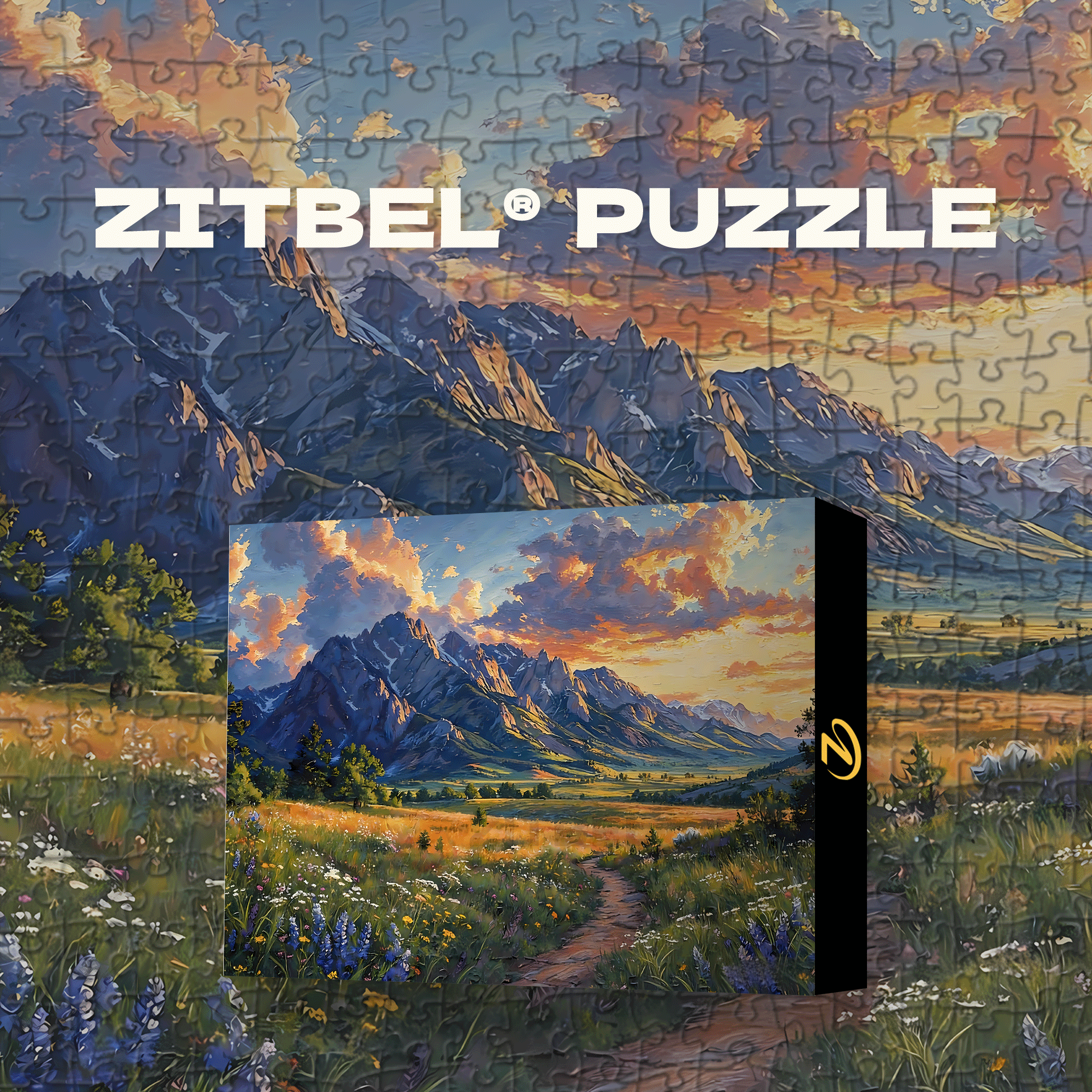 Golden Dusk in the Rockies 500pcs/1000pcs Jigsaw Puzzle, Scratch-Resistant, Interactive Family Game & Brain-Boosting DIY Decor, Perfect for Halloween, Christmas & New Year Gifts, Family Puzzle Game