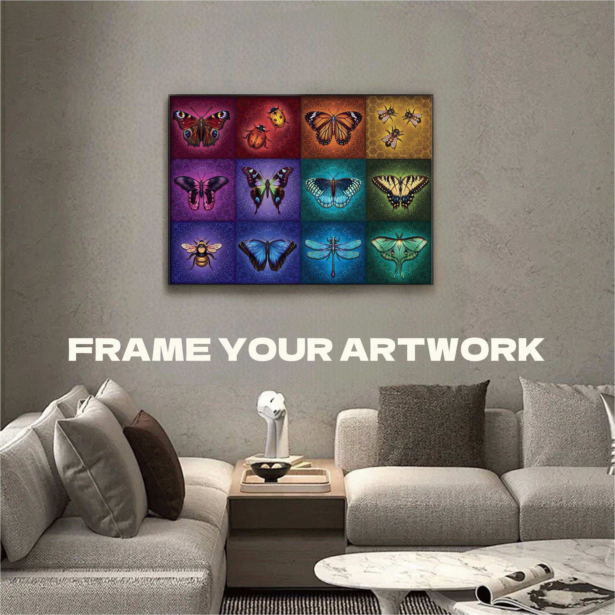 Winged Things 500pcs/1000pcs Jigsaw Puzzle, Scratch-Resistant, Interactive Family Game & Brain-Boosting DIY Decor, Perfect for Halloween, Christmas & New Year Gifts, Family Puzzle Game