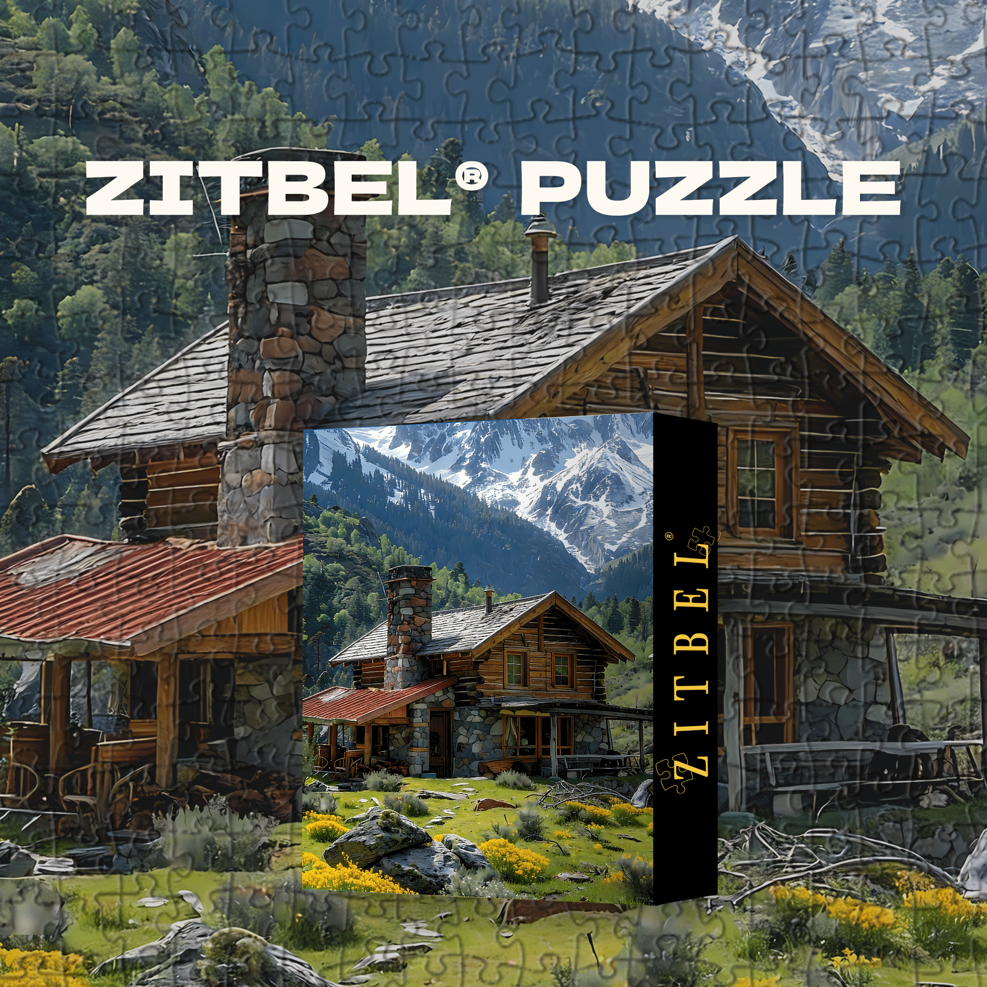 A Wilderness Retreat 500pcs/1000pcs Jigsaw Puzzle, Scratch-Resistant, Interactive Family Game & Brain-Boosting DIY Decor, Perfect for Halloween, Christmas & New Year Gifts, Family Puzzle Game