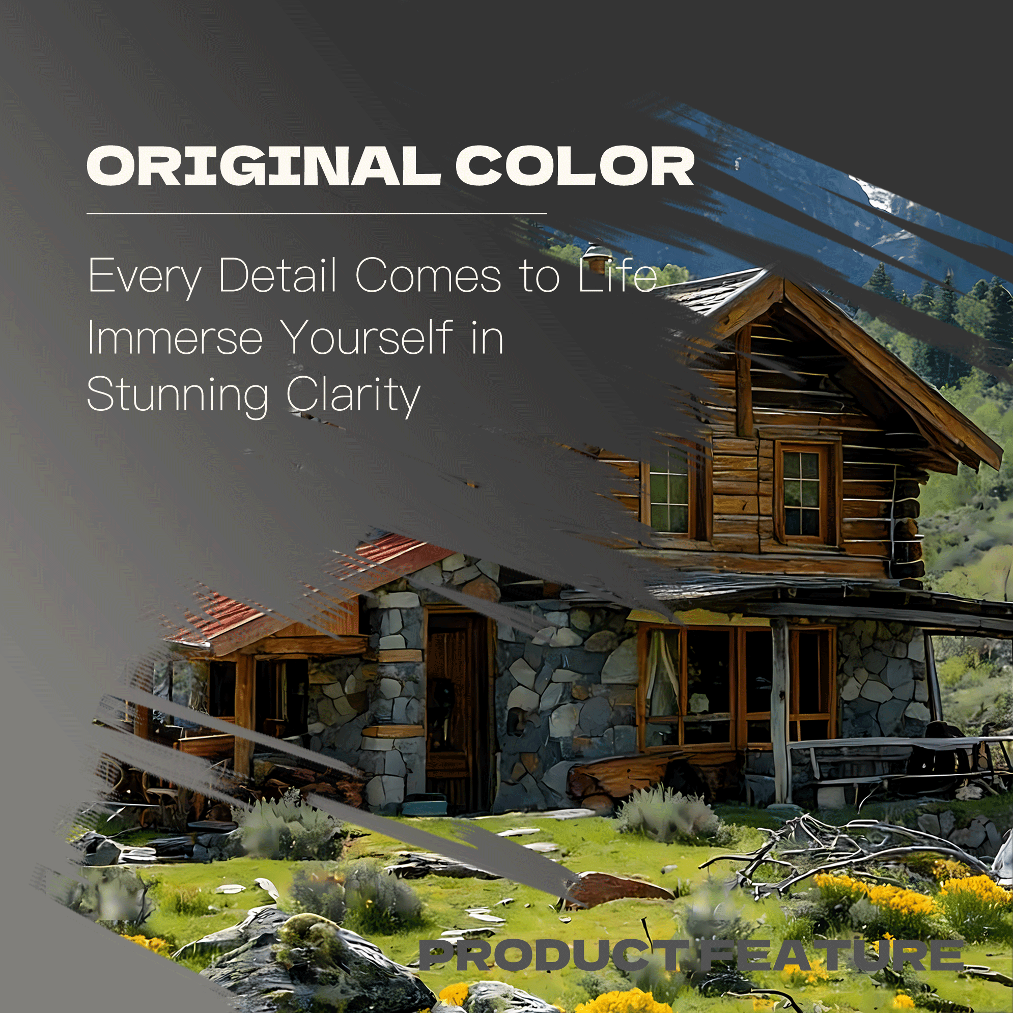 A Wilderness Retreat 500pcs/1000pcs Jigsaw Puzzle, Scratch-Resistant, Interactive Family Game & Brain-Boosting DIY Decor, Perfect for Halloween, Christmas & New Year Gifts, Family Puzzle Game