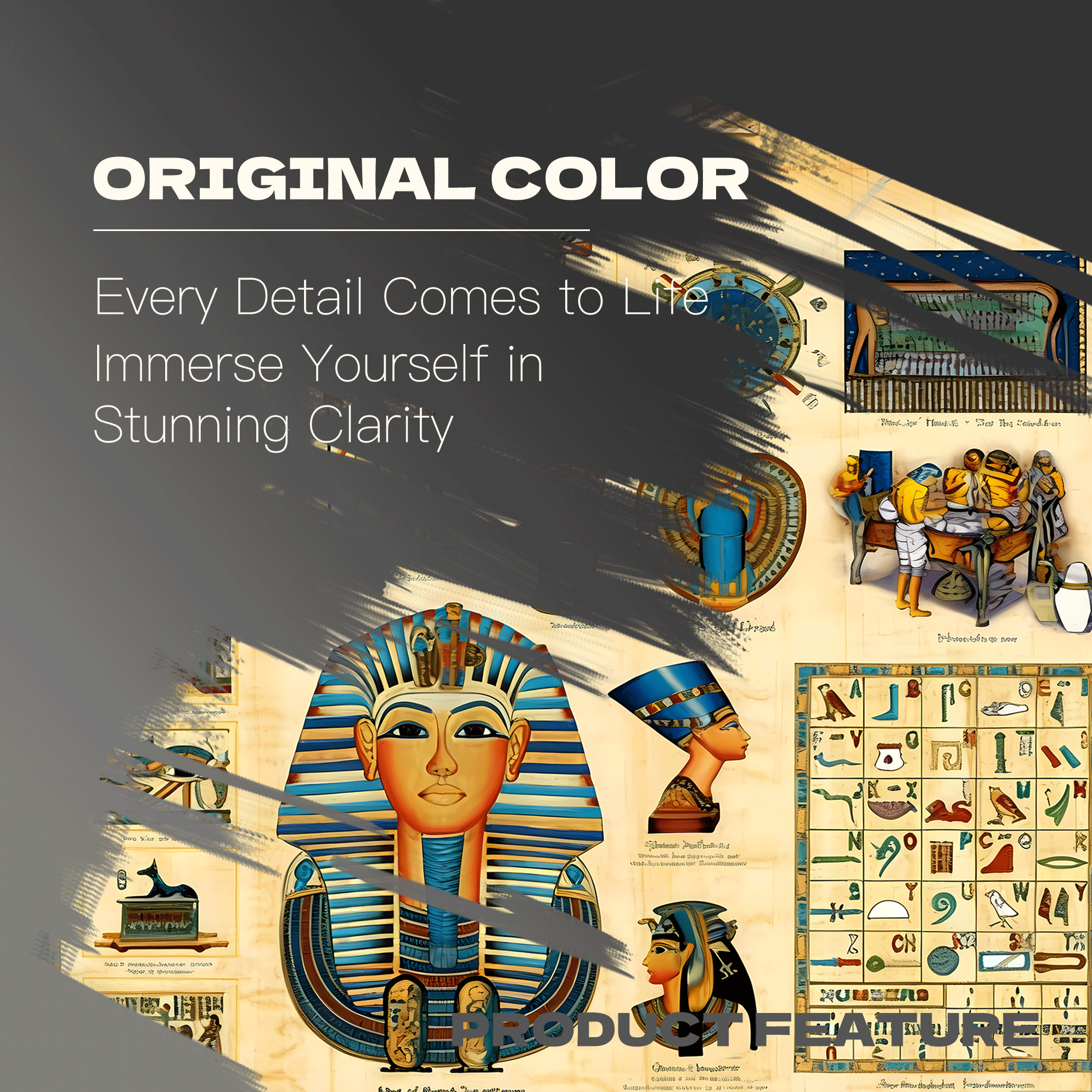 Ancient Egyptians 500pcs/1000pcs Jigsaw Puzzle, Scratch-Resistant, Interactive Family Game & Brain-Boosting DIY Decor, Perfect for Halloween, Christmas & New Year Gifts, Family Puzzle Game