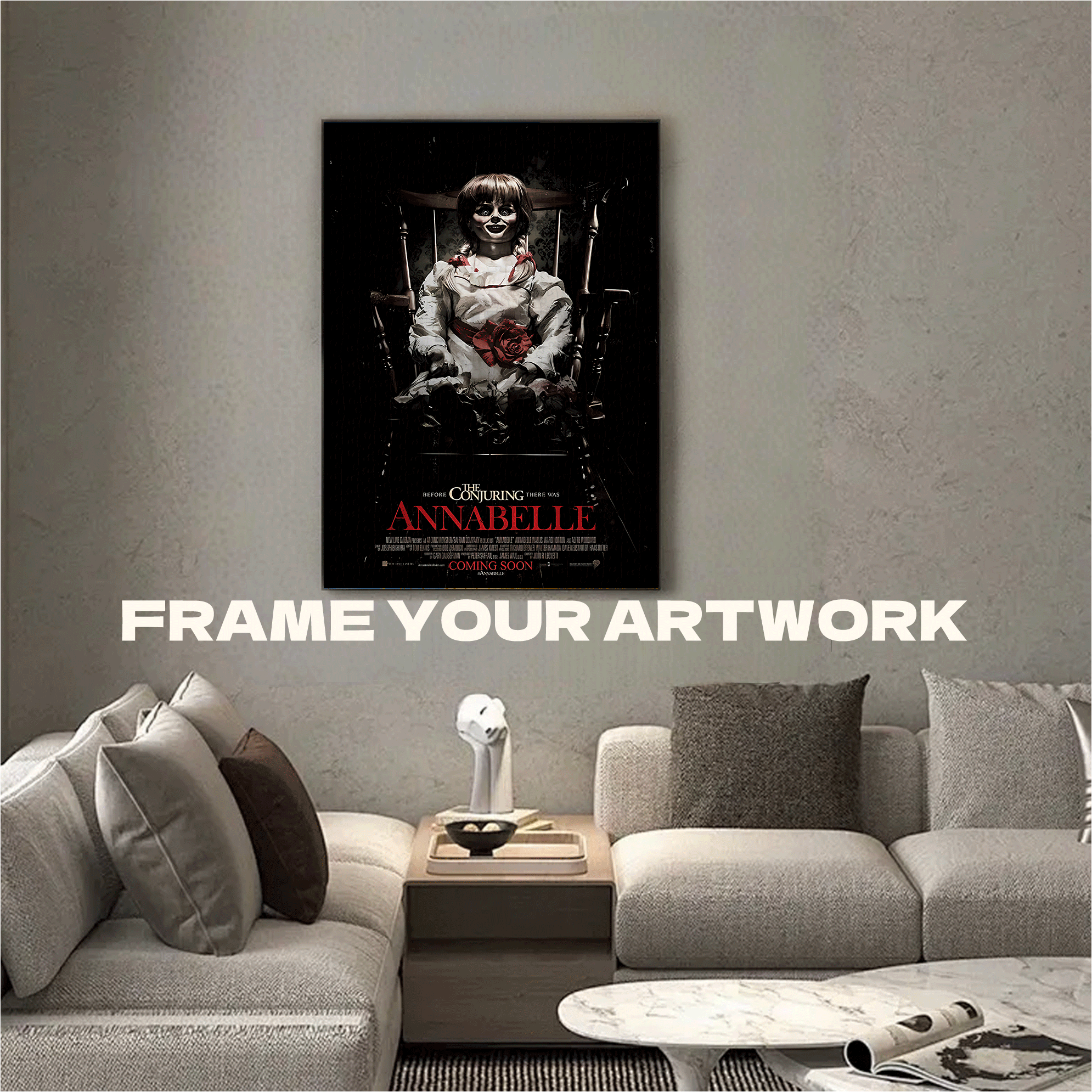 Annabelle 500pcs/1000pcs Jigsaw Puzzle, Scratch-Resistant, Interactive Family Game & Brain-Boosting DIY Decor, Perfect for Halloween, Christmas & New Year Gifts, Family Puzzle Game