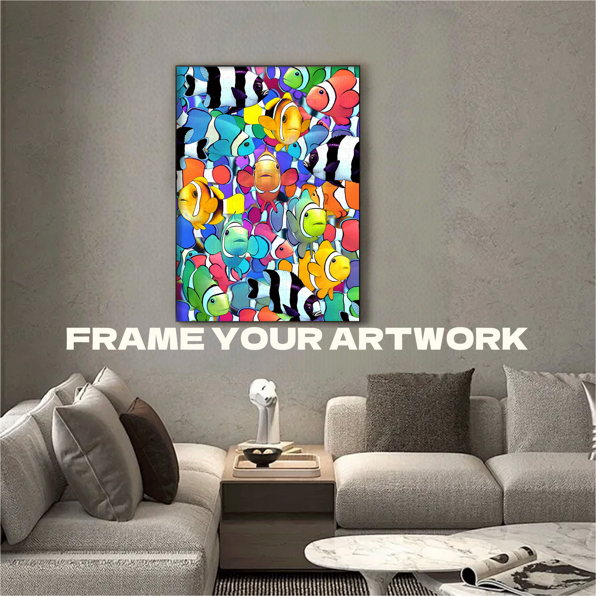 Clown Magic Ii 500pcs/1000pcs Jigsaw Puzzle, Scratch-Resistant, Interactive Family Game & Brain-Boosting DIY Decor, Perfect for Halloween, Christmas & New Year Gifts, Family Puzzle Game