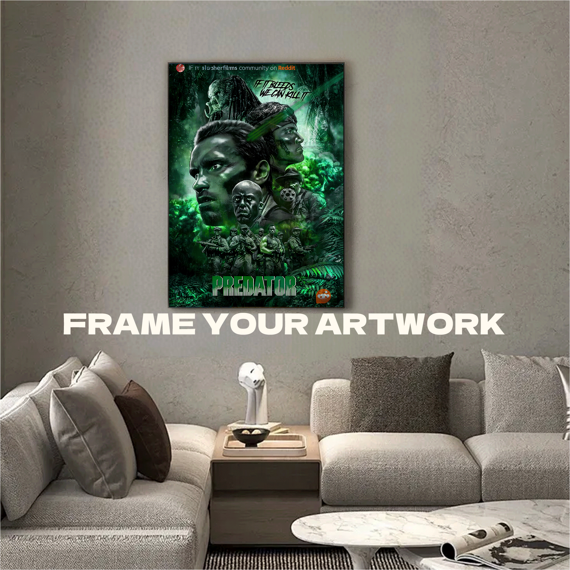 Predator 500pcs/1000pcs Jigsaw Puzzle, Scratch-Resistant, Interactive Family Game & Brain-Boosting DIY Decor, Perfect for Halloween, Christmas & New Year Gifts, Family Puzzle Game