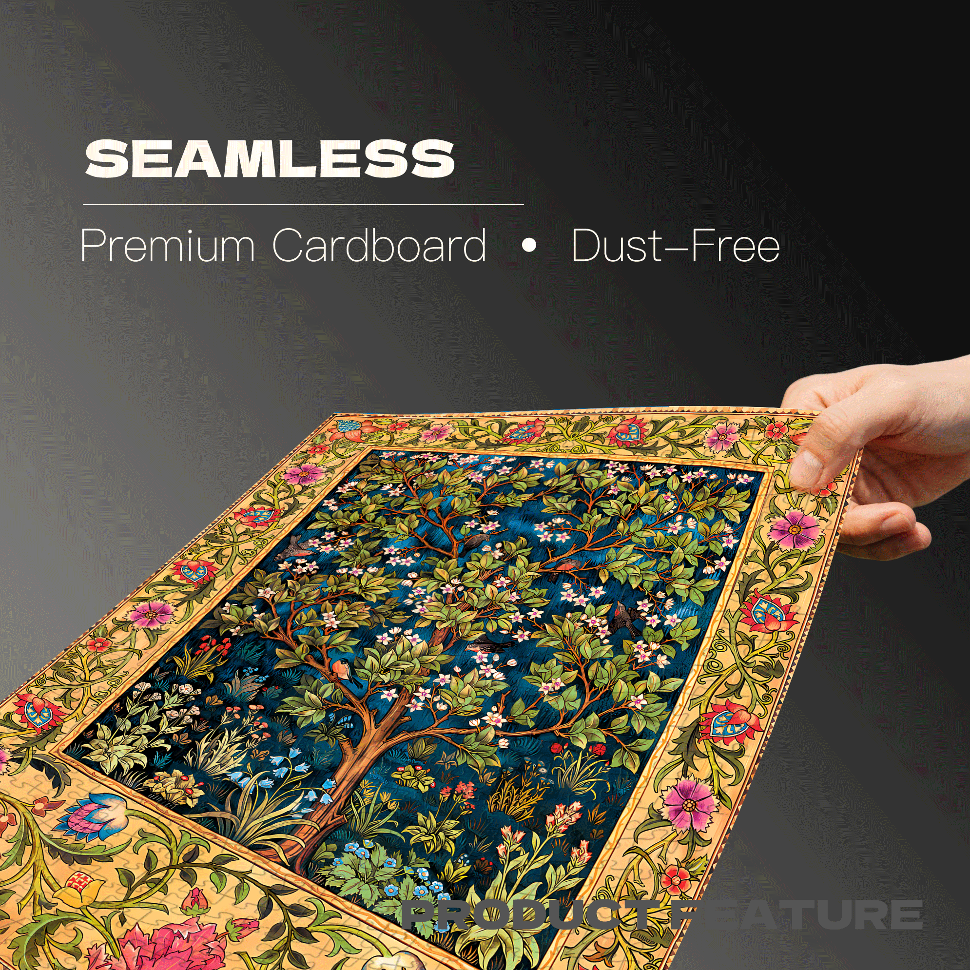 Tree of Life Tapestry 500pcs/1000pcs Jigsaw Puzzle, Scratch-Resistant, Interactive Family Game & Brain-Boosting DIY Decor, Perfect for Halloween, Christmas & New Year Gifts, Family Puzzle Game