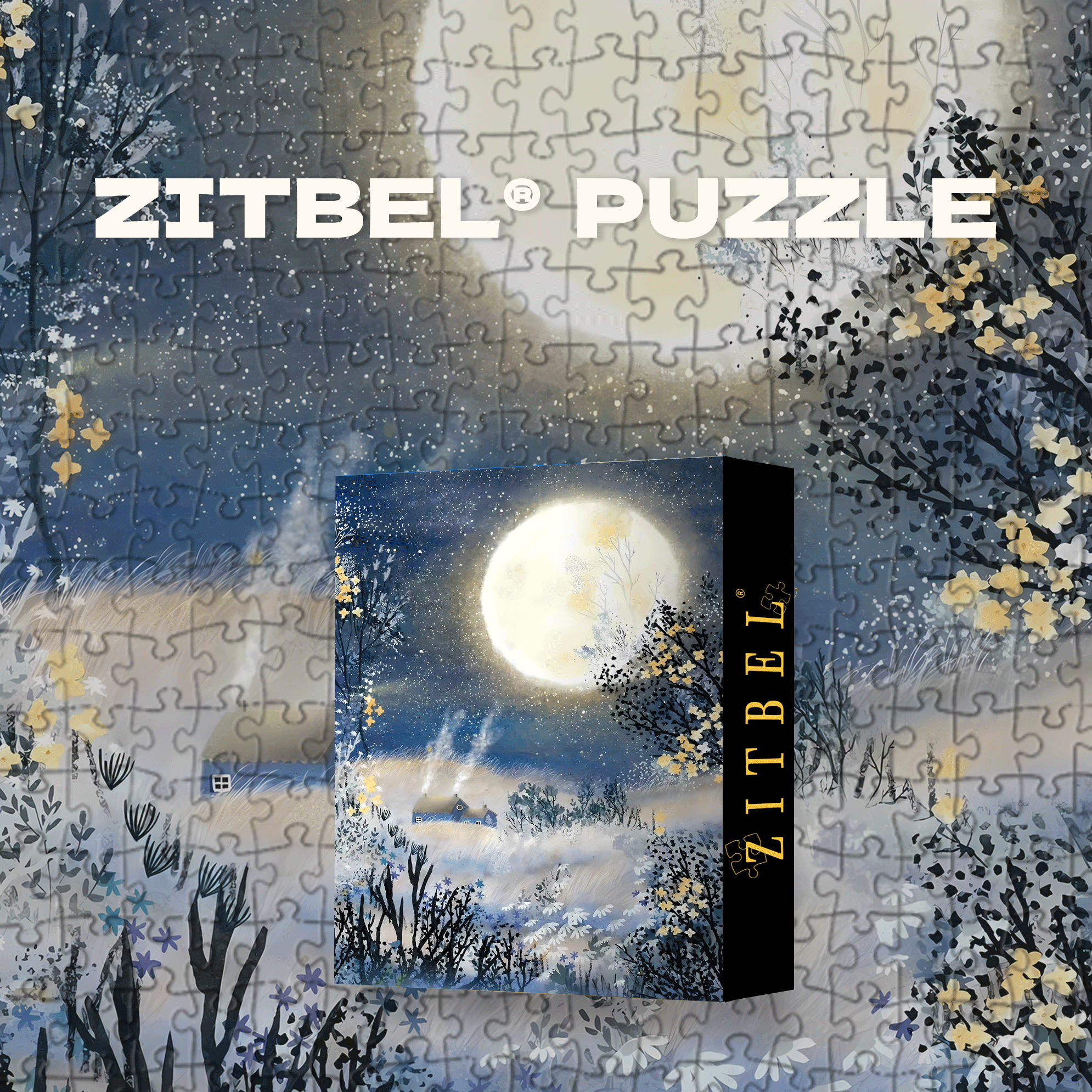Warm Lights on a Snowy Night 500pcs/1000pcs Jigsaw Puzzle, Scratch-Resistant, Interactive Family Game & Brain-Boosting DIY Decor, Perfect for Halloween, Christmas & New Year Gifts, Family Puzzle Game