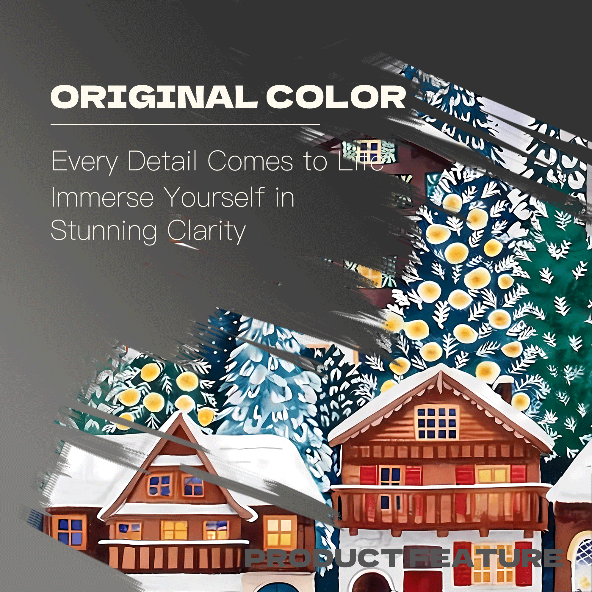 Yuletide Village 500pcs/1000pcs Jigsaw Puzzle, Scratch-Resistant, Interactive Family Game & Brain-Boosting DIY Decor, Perfect for Halloween, Christmas & New Year Gifts, Family Puzzle Game
