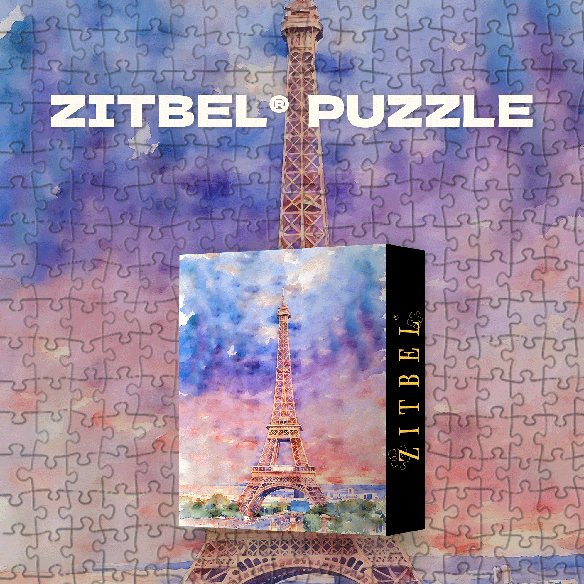 Eiffel Tower at Dusk 500pcs/1000pcs Jigsaw Puzzle, Scratch-Resistant, Interactive Family Game & Brain-Boosting DIY Decor, Perfect for Halloween, Christmas & New Year Gifts, Family Puzzle Game