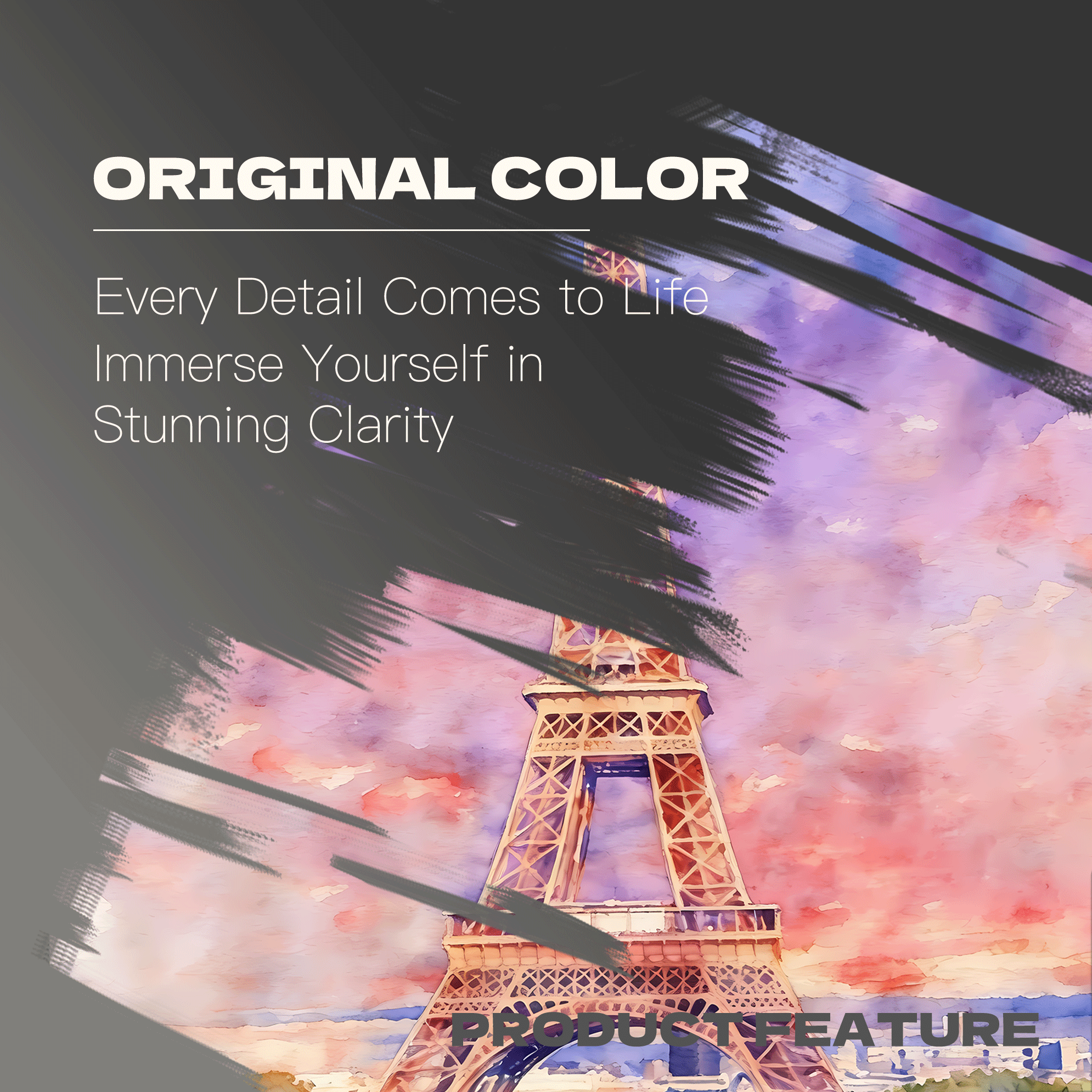 Eiffel Tower at Dusk 500pcs/1000pcs Jigsaw Puzzle, Scratch-Resistant, Interactive Family Game & Brain-Boosting DIY Decor, Perfect for Halloween, Christmas & New Year Gifts, Family Puzzle Game