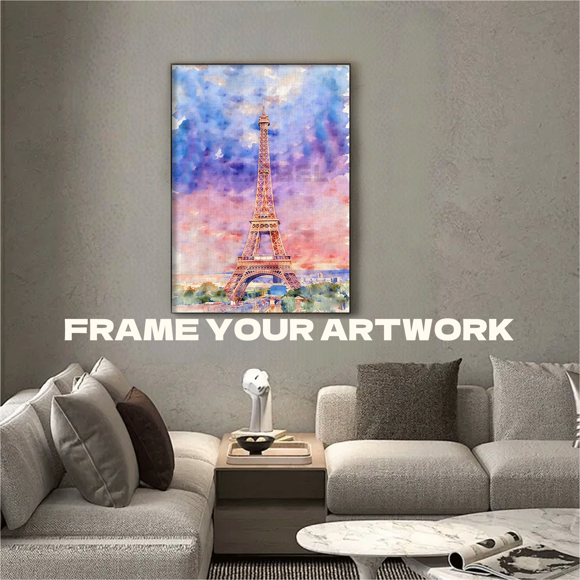 Eiffel Tower at Dusk 500pcs/1000pcs Jigsaw Puzzle, Scratch-Resistant, Interactive Family Game & Brain-Boosting DIY Decor, Perfect for Halloween, Christmas & New Year Gifts, Family Puzzle Game