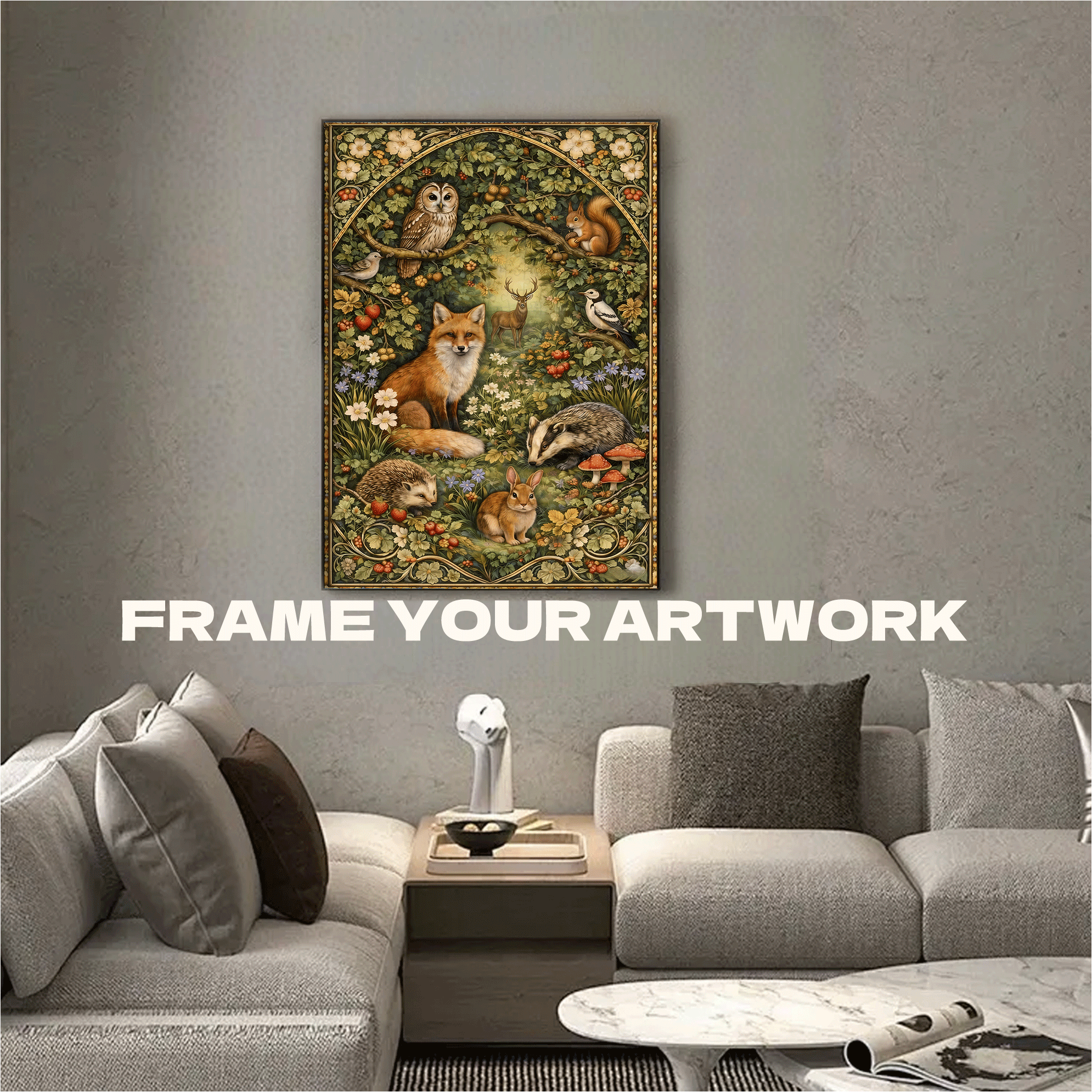 Enchanted Forest 500pcs/1000pcs Jigsaw Puzzle, Scratch-Resistant, Interactive Family Game & Brain-Boosting DIY Decor, Perfect for Halloween, Christmas & New Year Gifts, Family Puzzle Game