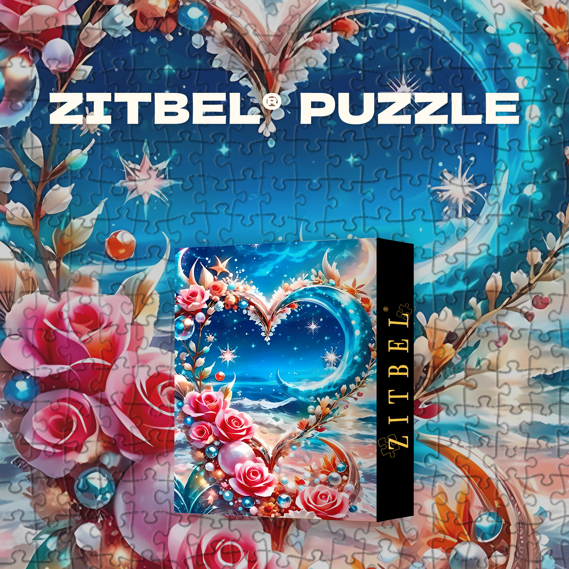 Enchanted Heart of the Ocean 500pcs/1000pcs Jigsaw Puzzle, Scratch-Resistant, Interactive Family Game & Brain-Boosting DIY Decor, Perfect for Halloween, Christmas & New Year Gifts, Family Puzzle Game