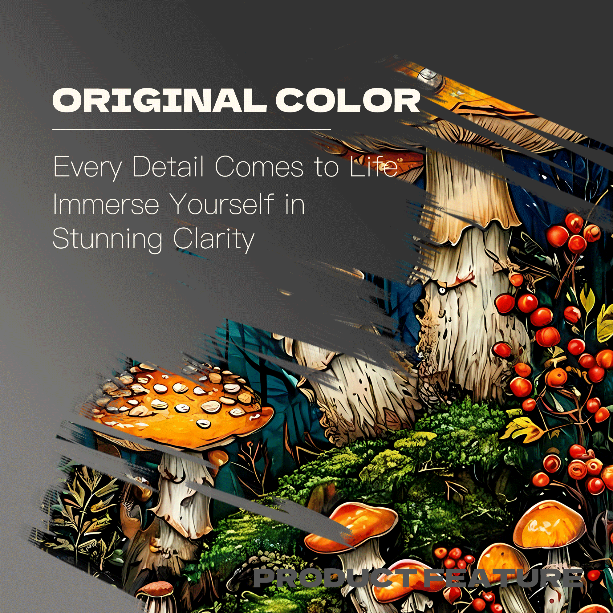 Enchanted Mushroom Grove Under Moonlight 500pcs/1000pcs Jigsaw Puzzle, Scratch-Resistant, Interactive Family Game & Brain-Boosting DIY Decor, Perfect for Halloween, Christmas & New Year Gifts, Family Puzzle Game