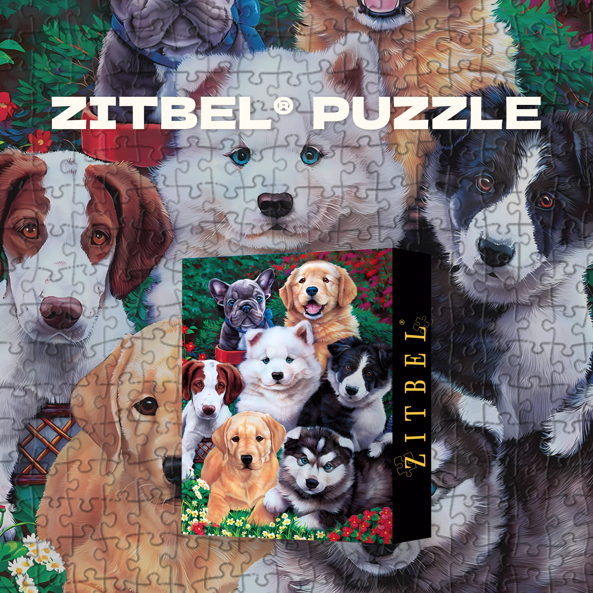 Fluffy Fuzzballs 500pcs/1000pcs Jigsaw Puzzle, Scratch-Resistant, Interactive Family Game & Brain-Boosting DIY Decor, Perfect for Halloween, Christmas & New Year Gifts, Family Puzzle Game
