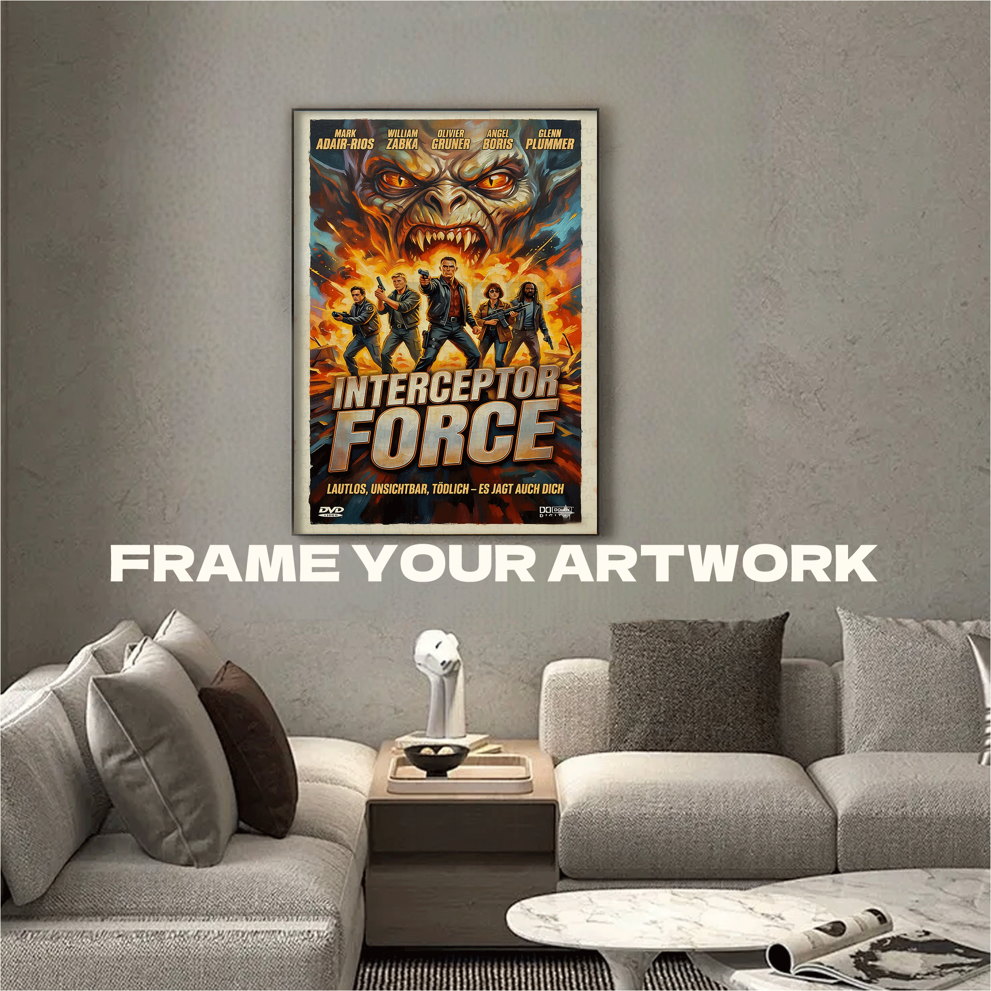 Interceptor Force 500pcs/1000pcs Jigsaw Puzzle, Scratch-Resistant, Interactive Family Game & Brain-Boosting DIY Decor, Perfect for Halloween, Christmas & New Year Gifts, Family Puzzle Game