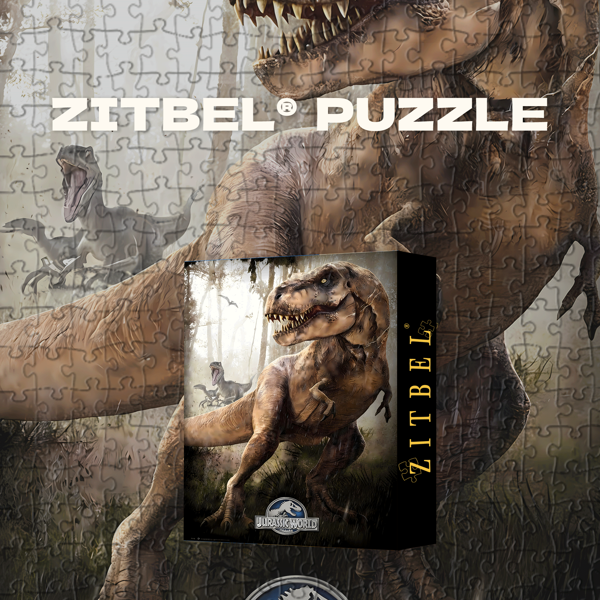 Jurassic World 500pcs/1000pcs Jigsaw Puzzle, Scratch-Resistant, Interactive Family Game & Brain-Boosting DIY Decor, Perfect for Halloween, Christmas & New Year Gifts, Family Puzzle Game