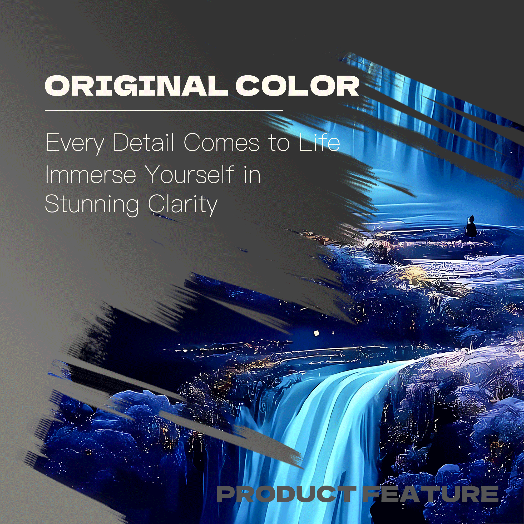 Mysterious Blue Waterfalls Under the Moon 500pcs/1000pcs Jigsaw Puzzle, Scratch-Resistant, Interactive Family Game & Brain-Boosting DIY Decor, Perfect for Halloween, Christmas & New Year Gifts, Family Puzzle Game