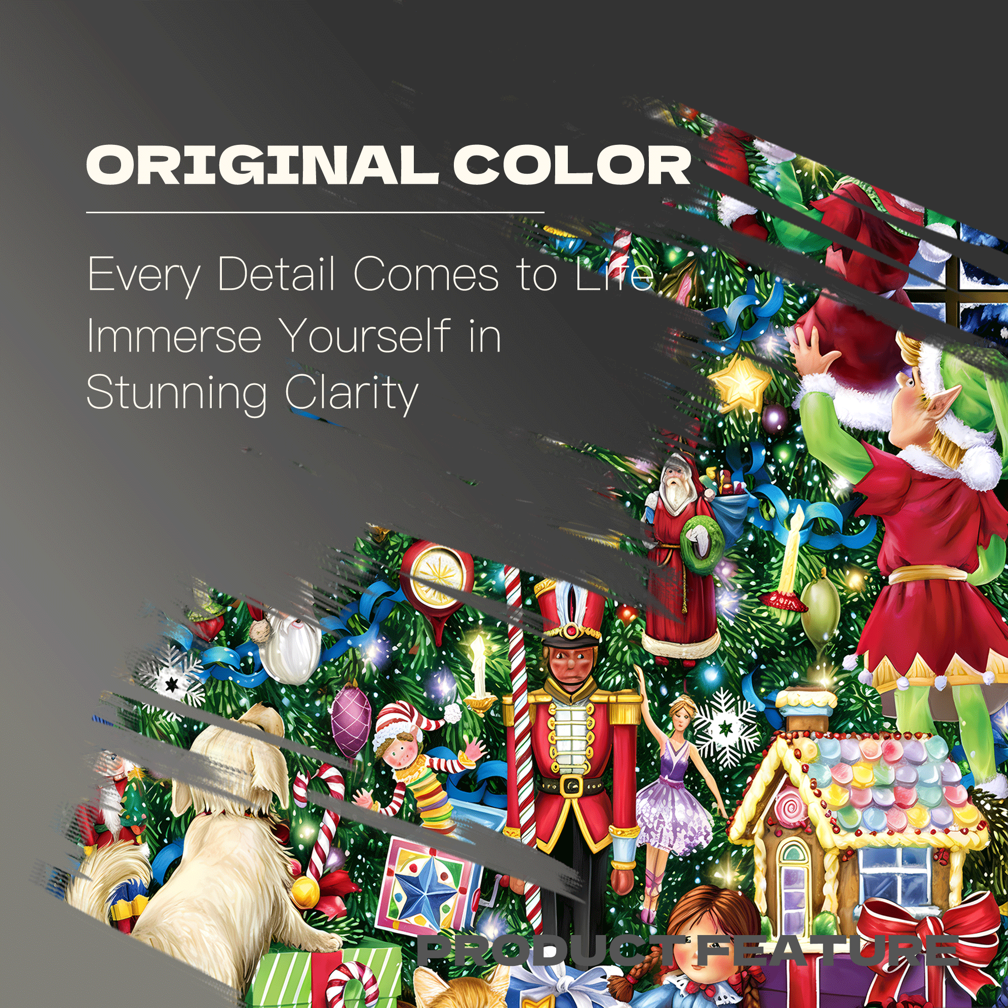 Secret Beneath the Christmas Tree 500pcs/1000pcs Jigsaw Puzzle, Scratch-Resistant, Interactive Family Game & Brain-Boosting DIY Decor, Perfect for Halloween, Christmas & New Year Gifts, Family Puzzle Game