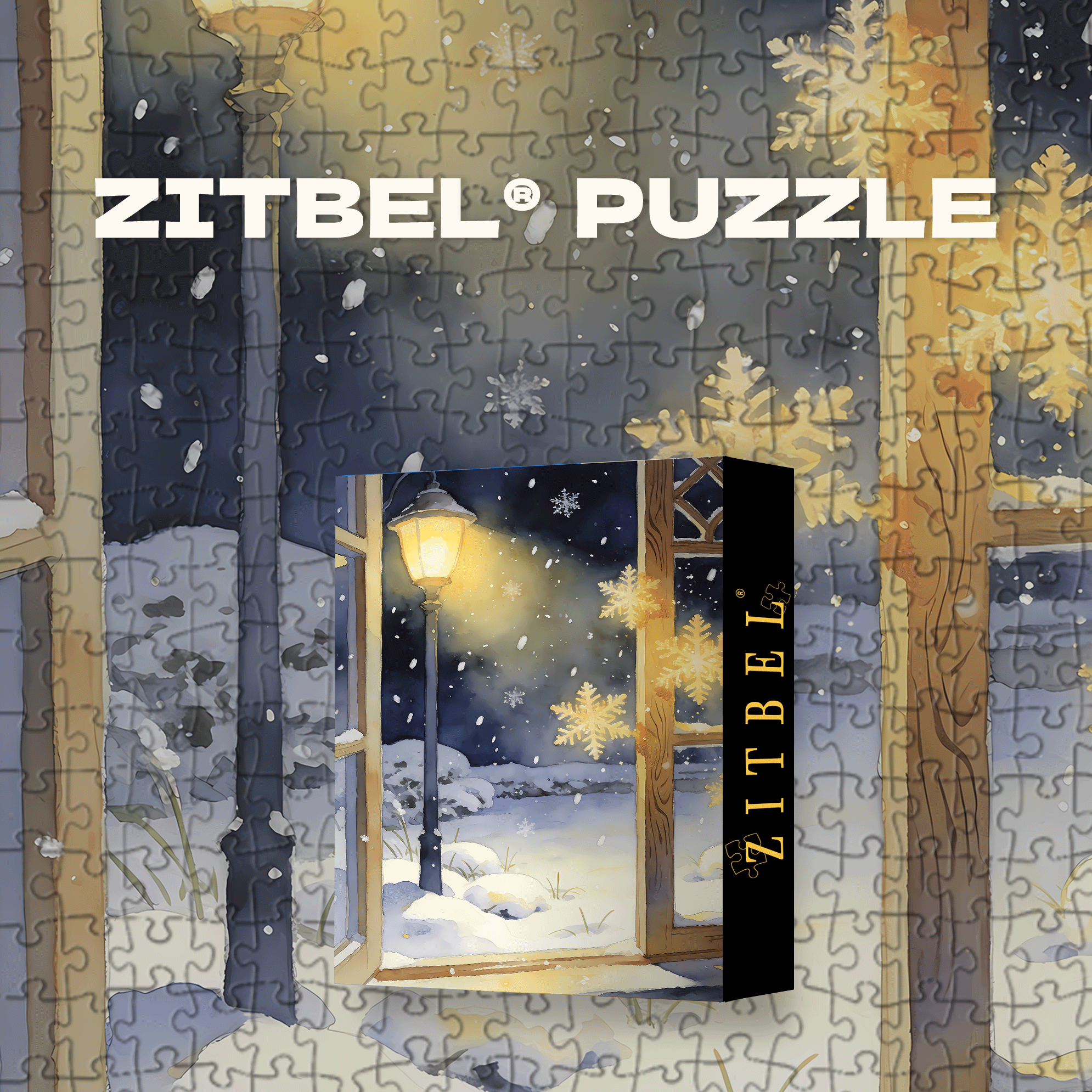 Snowlight by the Window 500pcs/1000pcs Jigsaw Puzzle, Scratch-Resistant, Interactive Family Game & Brain-Boosting DIY Decor, Perfect for Halloween, Christmas & New Year Gifts, Family Puzzle Game