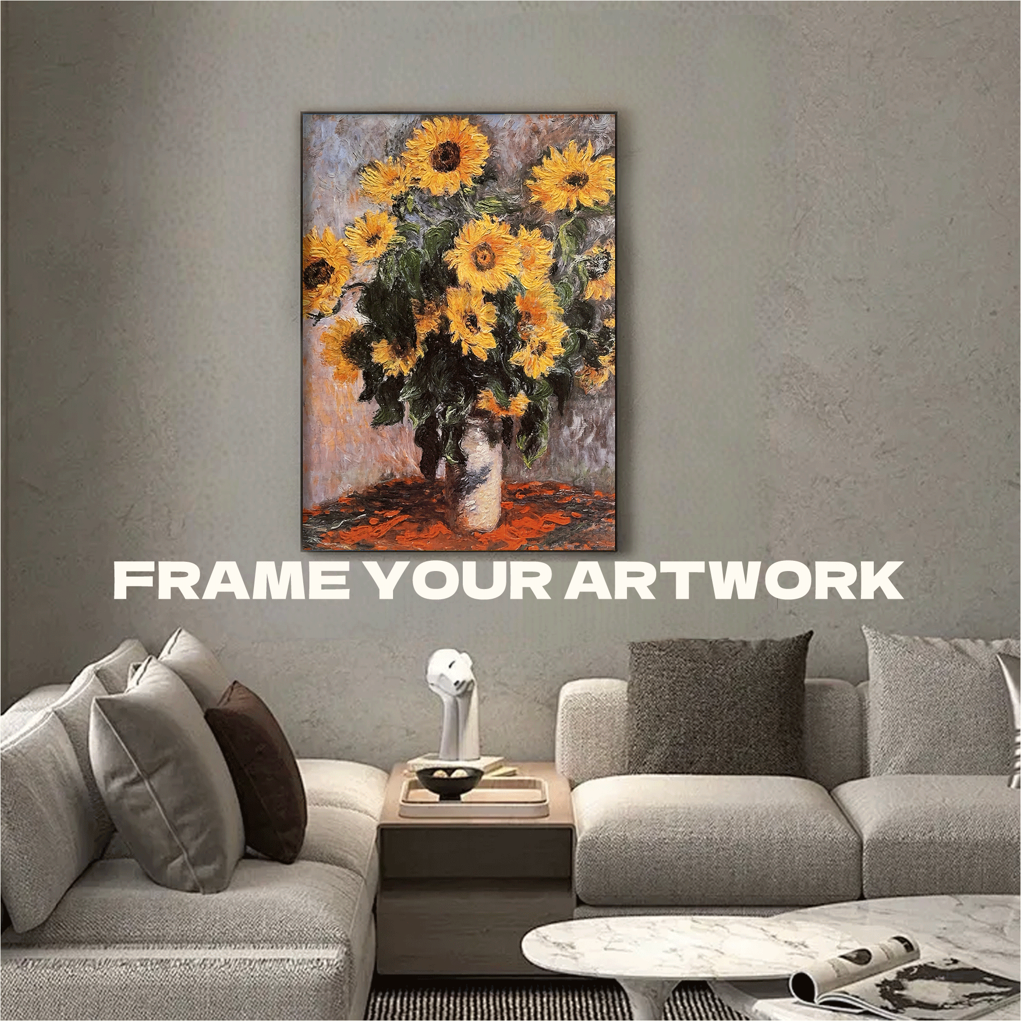 Sunflowers in a Vase 500pcs/1000pcs Jigsaw Puzzle, Scratch-Resistant, Interactive Family Game & Brain-Boosting DIY Decor, Perfect for Halloween, Christmas & New Year Gifts, Family Puzzle Game