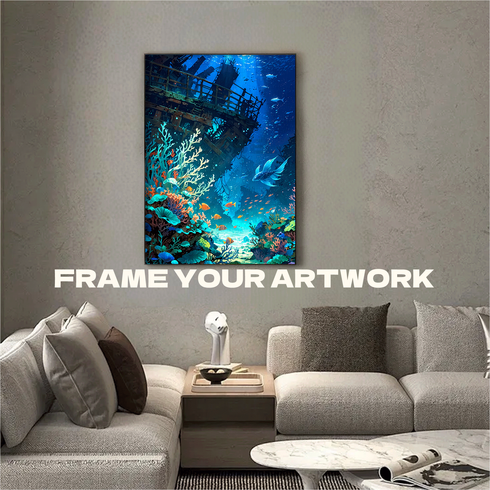 Sunken Serenity 500pcs/1000pcs Jigsaw Puzzle, Scratch-Resistant, Interactive Family Game & Brain-Boosting DIY Decor, Perfect for Halloween, Christmas & New Year Gifts, Family Puzzle Game