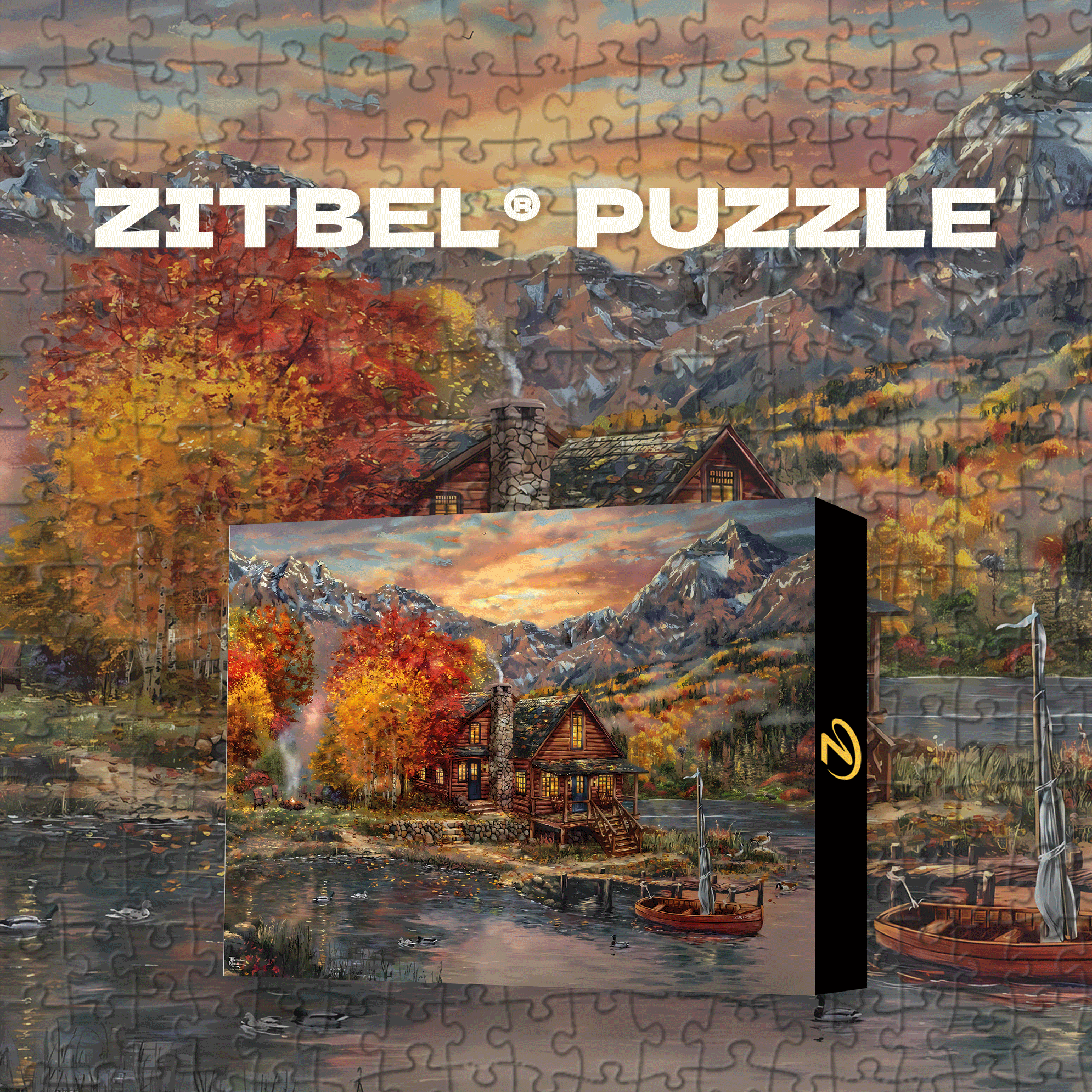 A Perfect Fall Day 500pcs/1000pcs Jigsaw Puzzle, Scratch-Resistant, Interactive Family Game & Brain-Boosting DIY Decor, Perfect for Halloween, Christmas & New Year Gifts, Family Puzzle Game